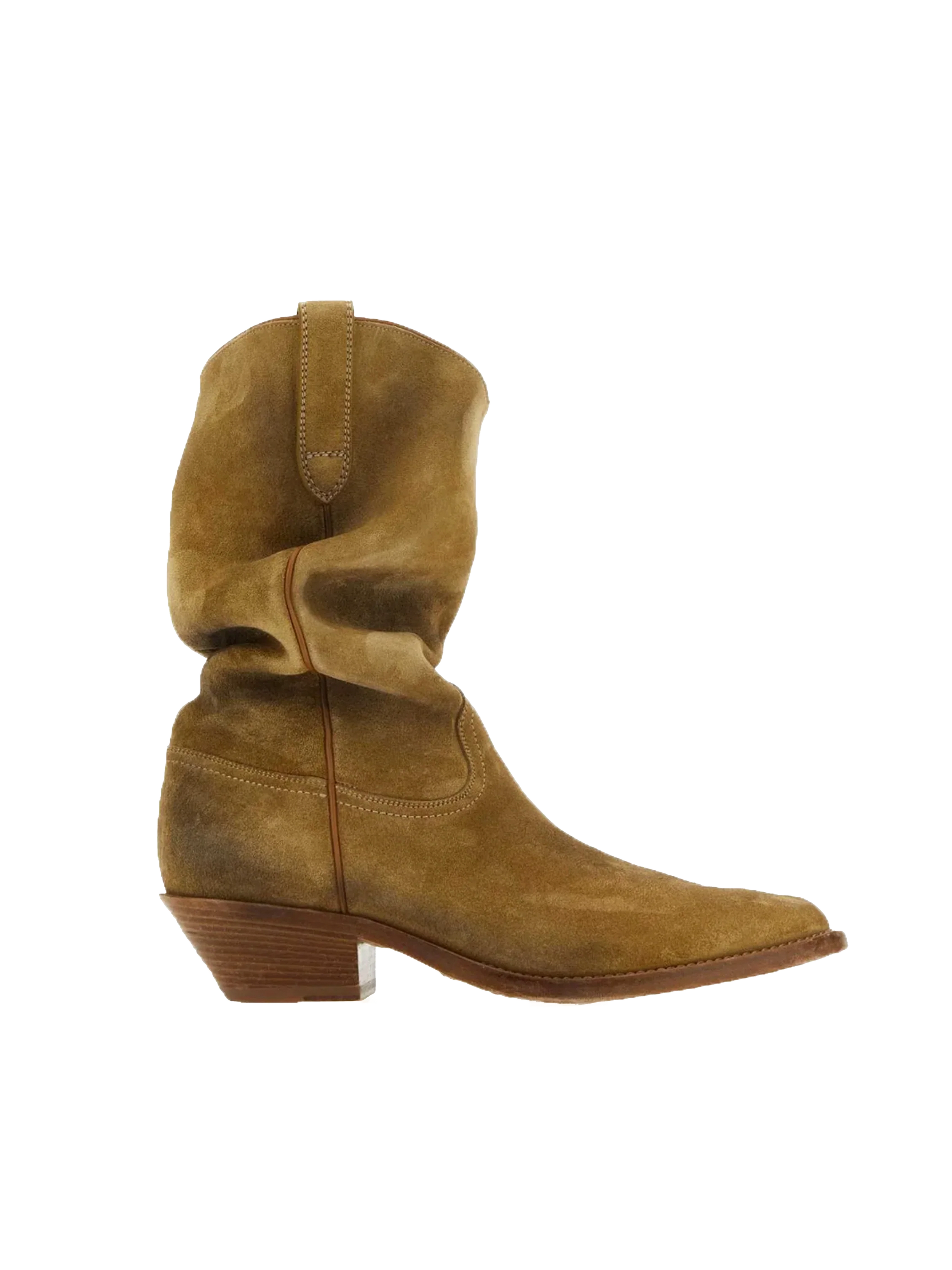 Tabi Texan Ankle Boots Suede Beige