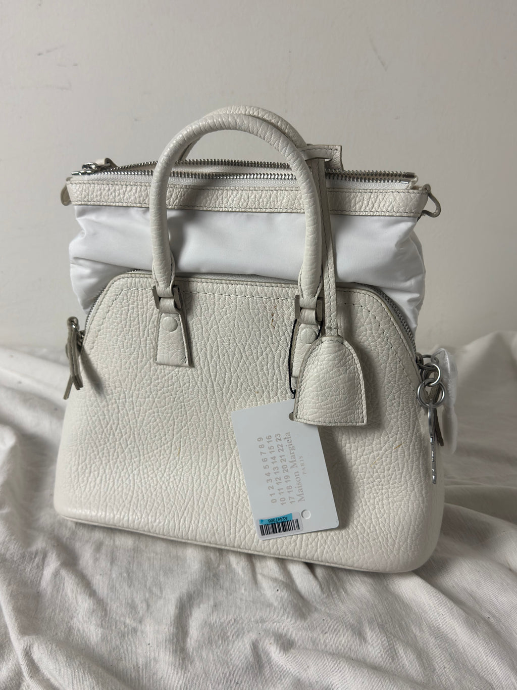 5AC Classique Mini Crossbody Handbag Cream