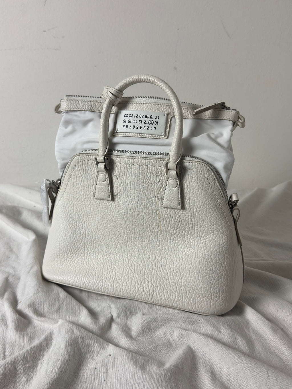 5AC Classique Mini Crossbody Handbag Cream