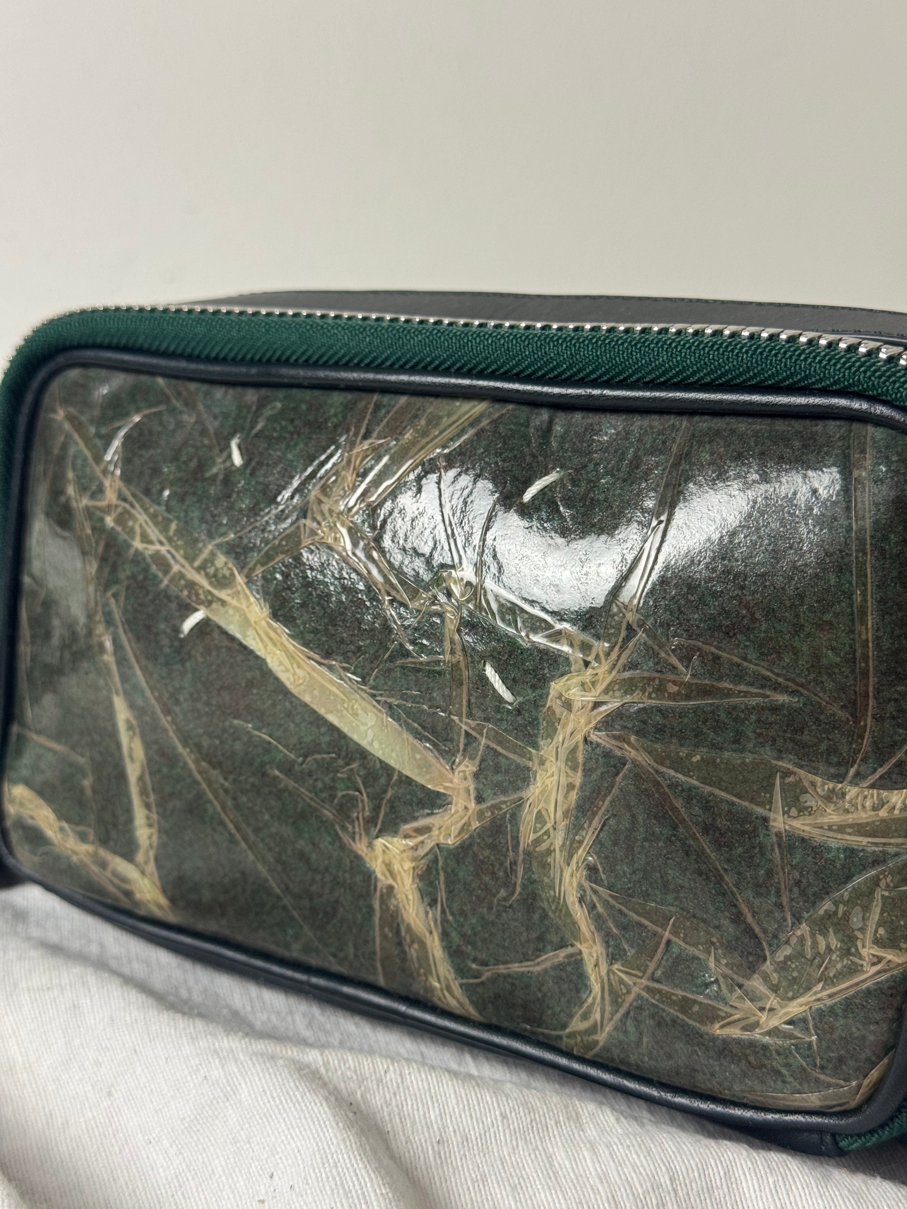 Four Stitches Laminated Crossbody Bag Green