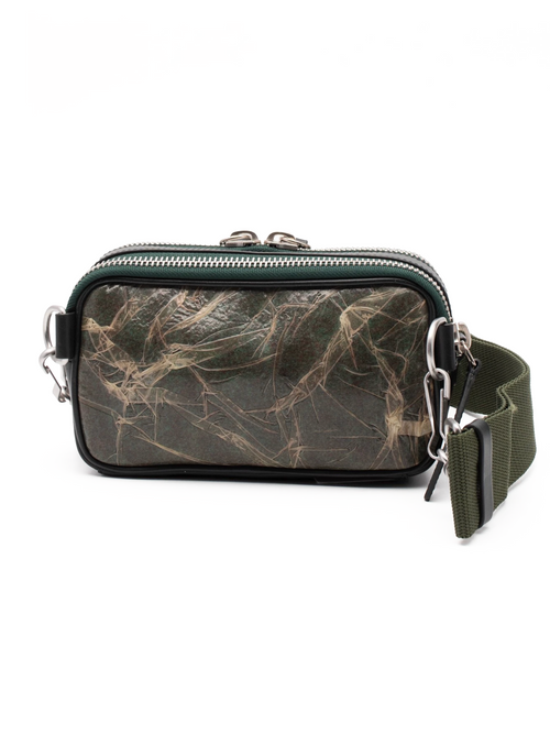 Four Stitches Laminated Crossbody Bag Green