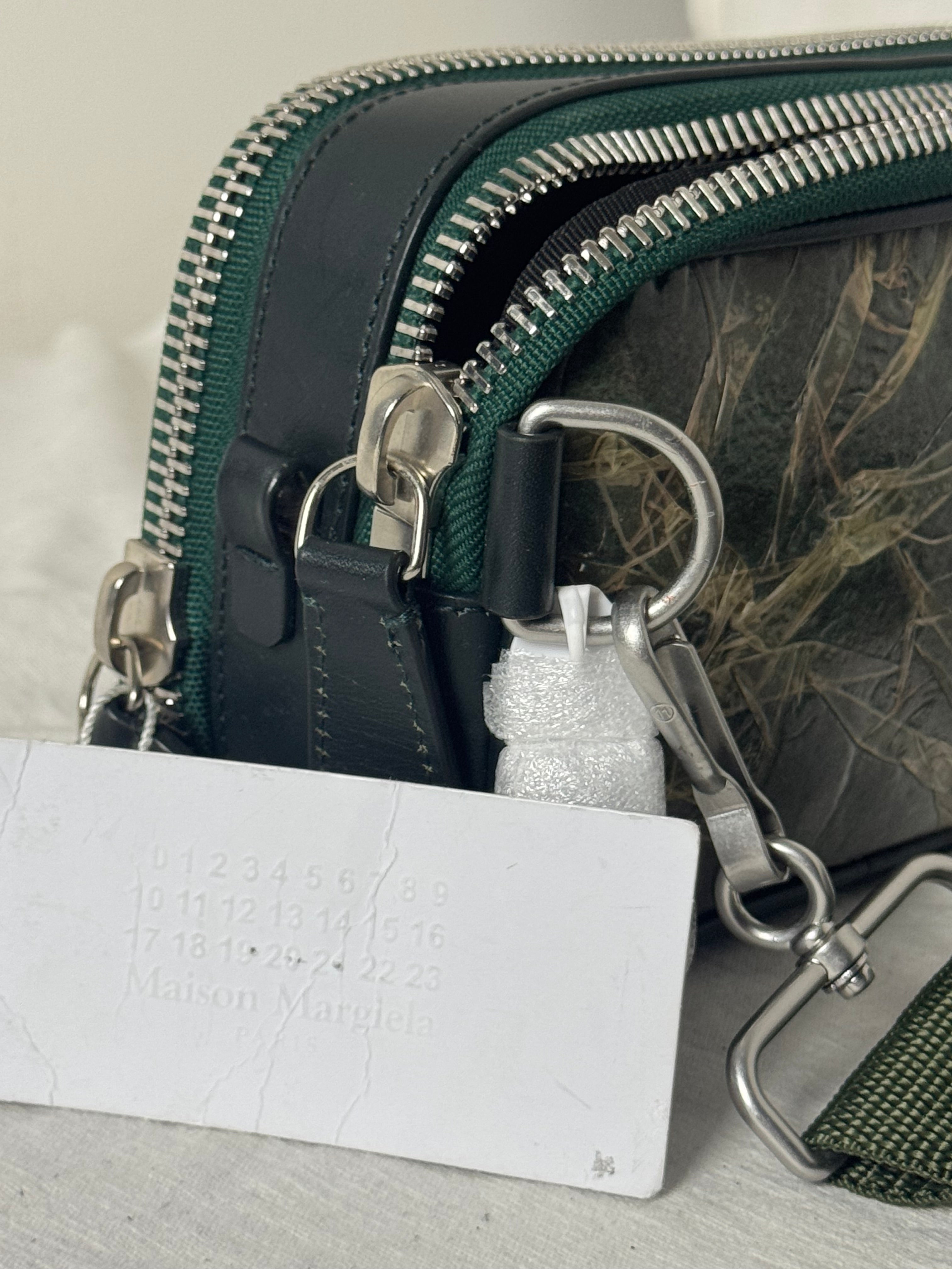 Four Stitches Laminated Crossbody Bag Green