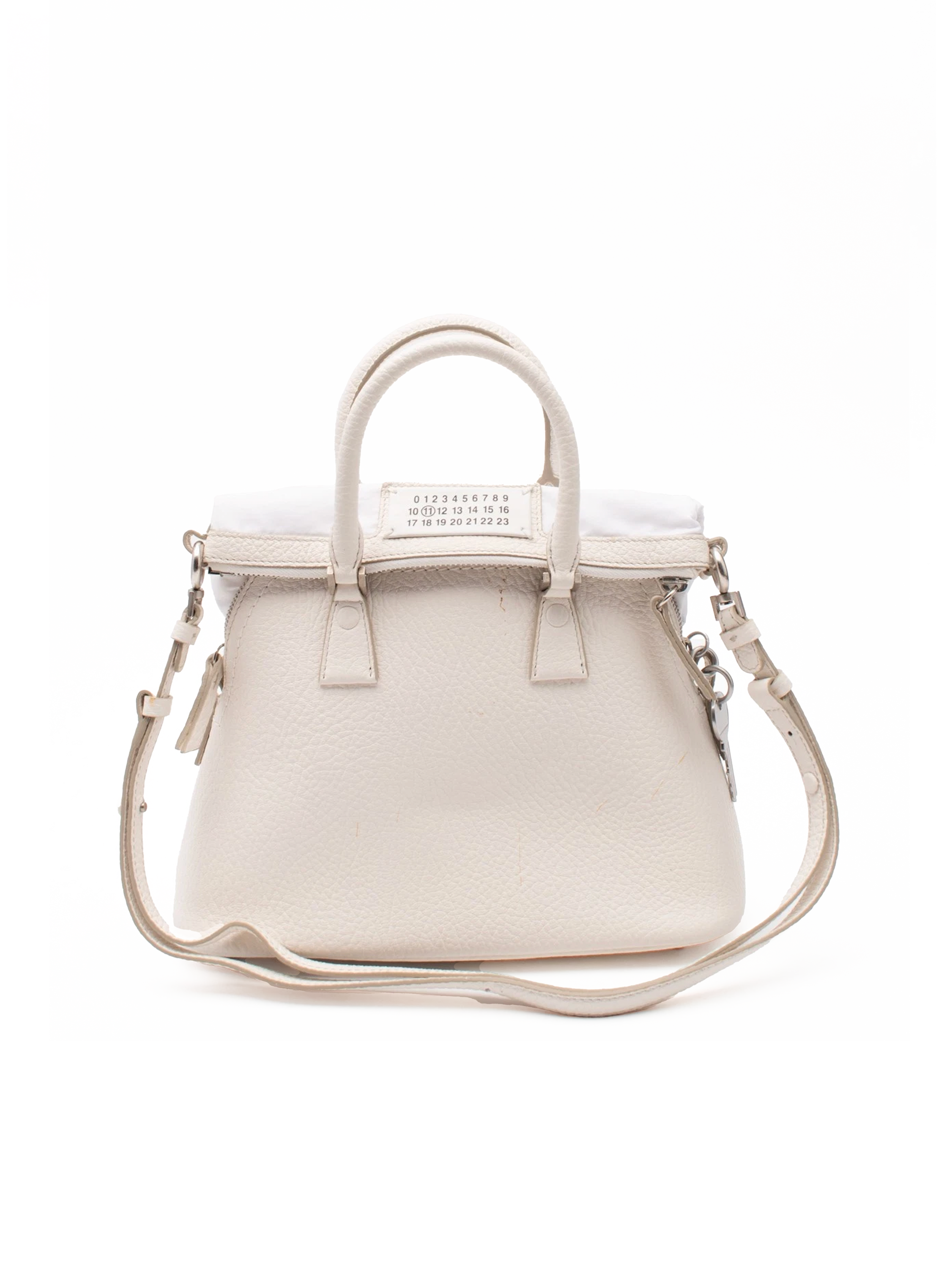 5AC Classique Mini Crossbody Handbag Cream