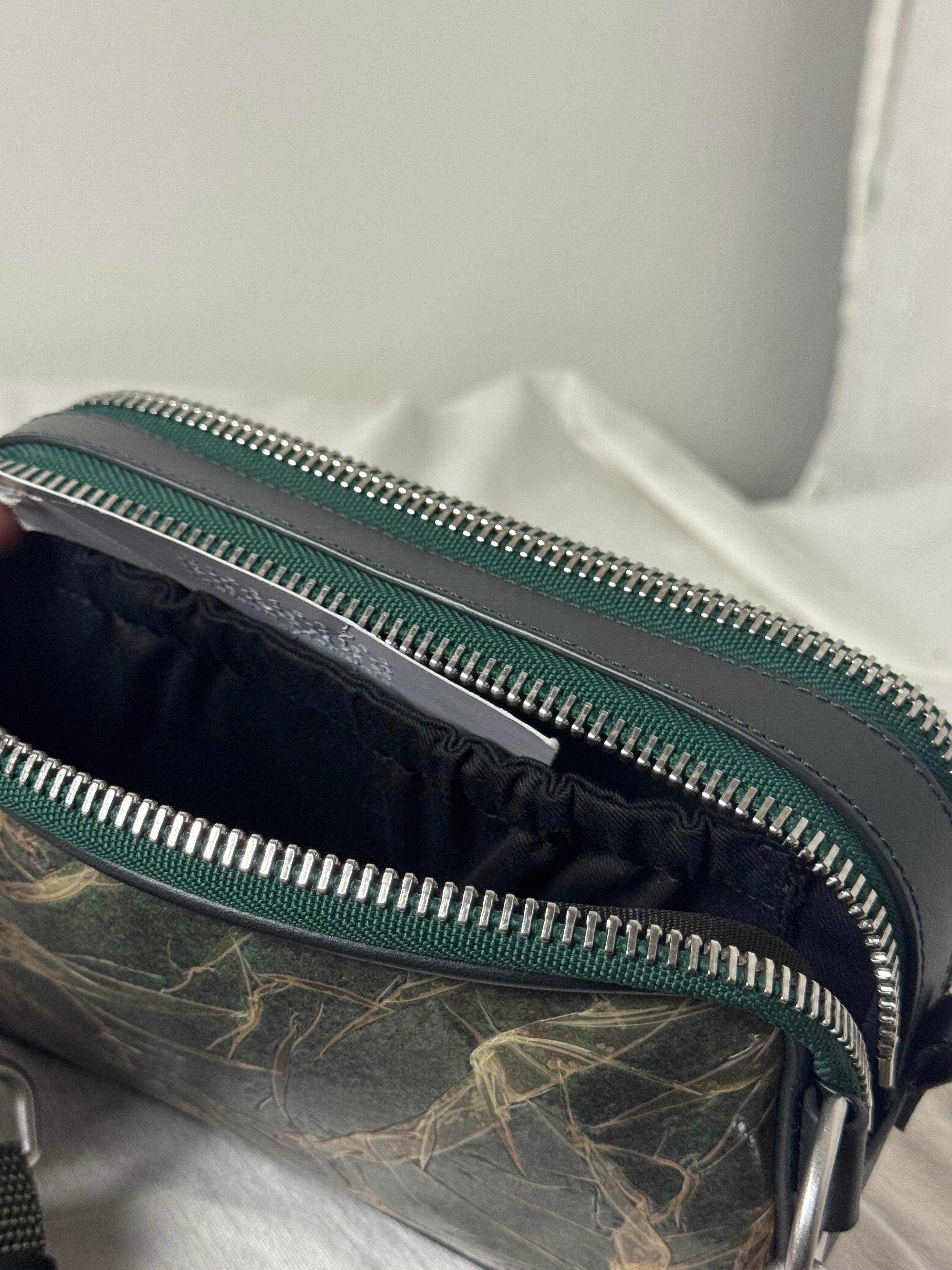 Four Stitches Laminated Crossbody Bag Green