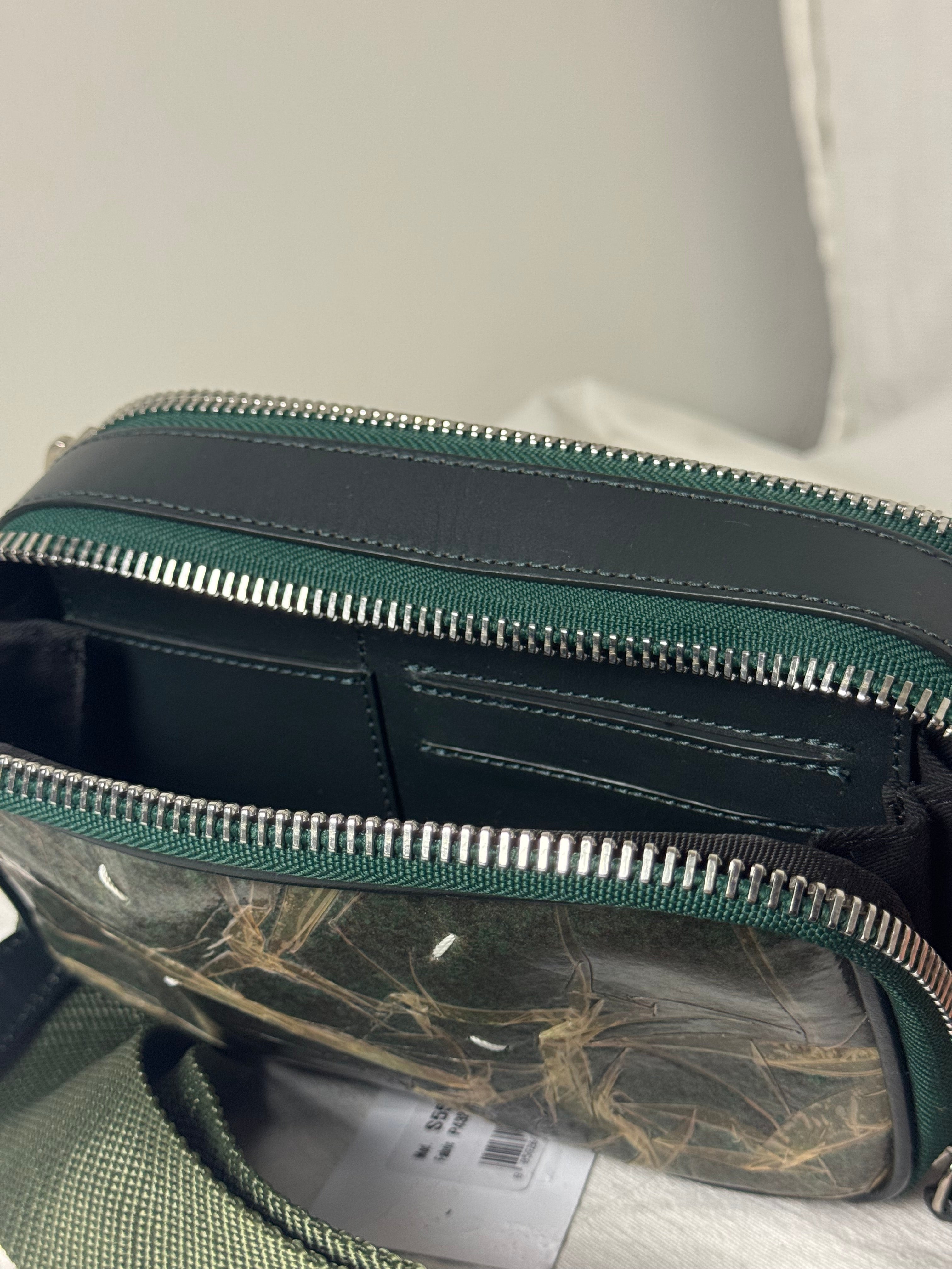 Four Stitches Laminated Crossbody Bag Green