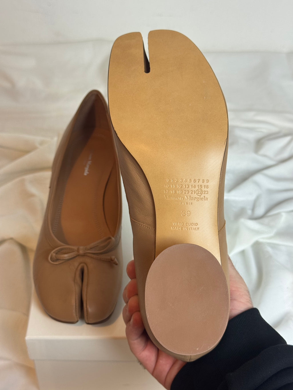 Tabi Ballet Pumps Brown