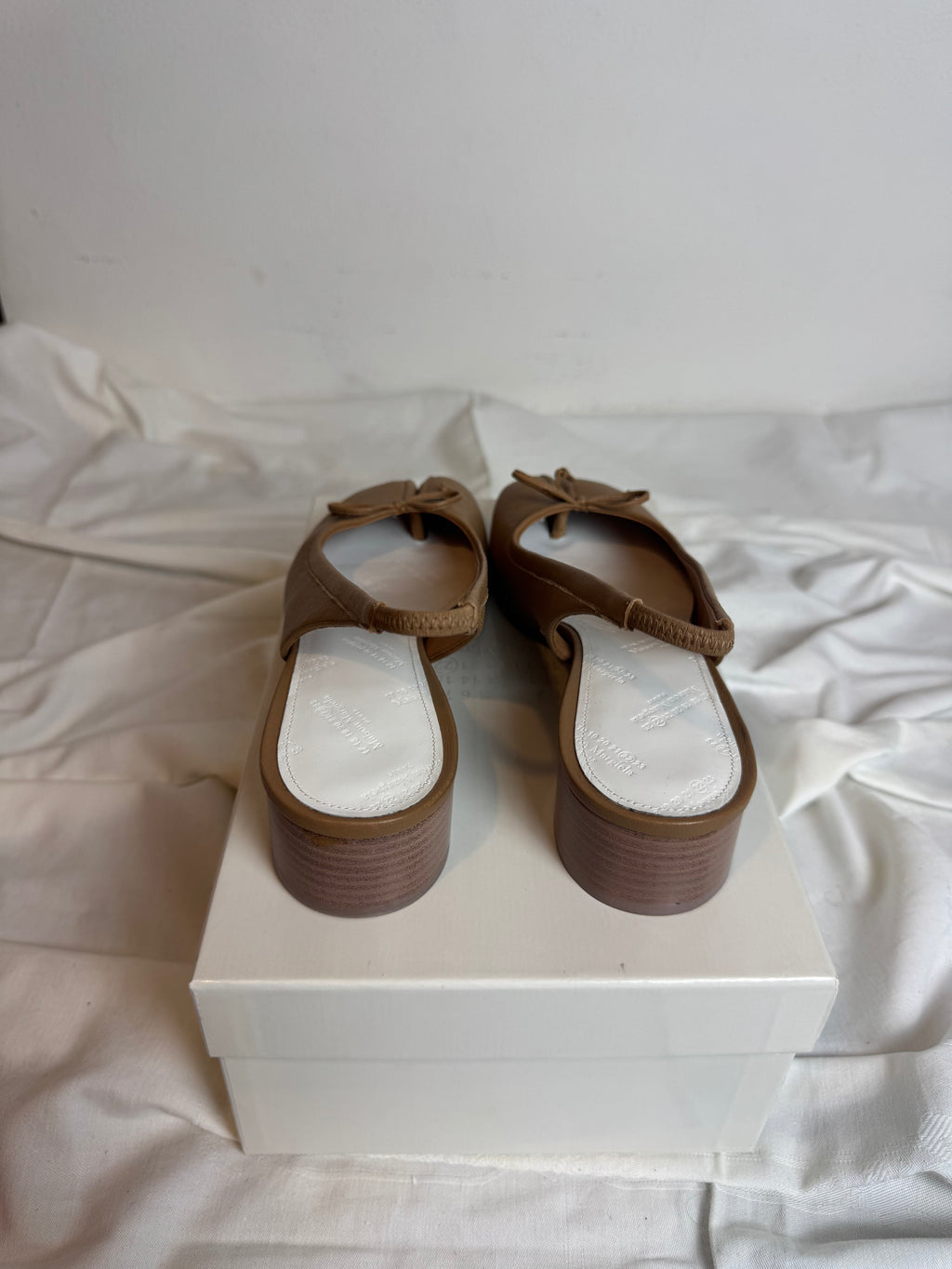 Tabi Slingback Ballet Pumps Brown