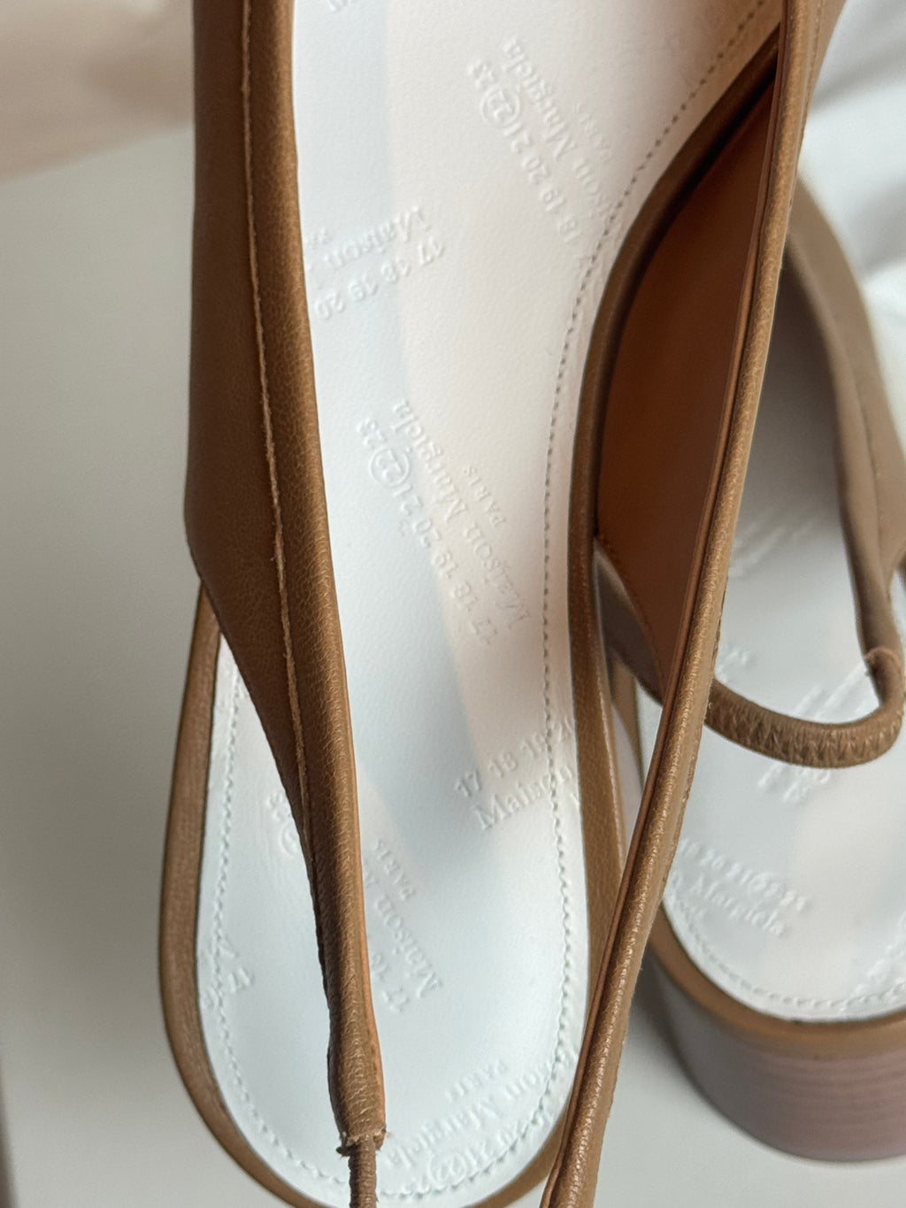 Tabi Slingback Ballet Pumps Brown