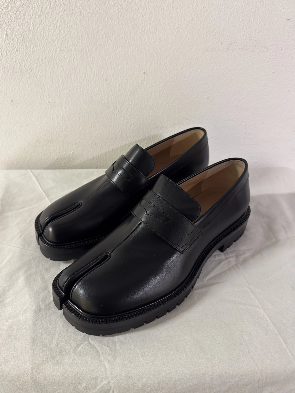 Tabi Platform Loafers Black