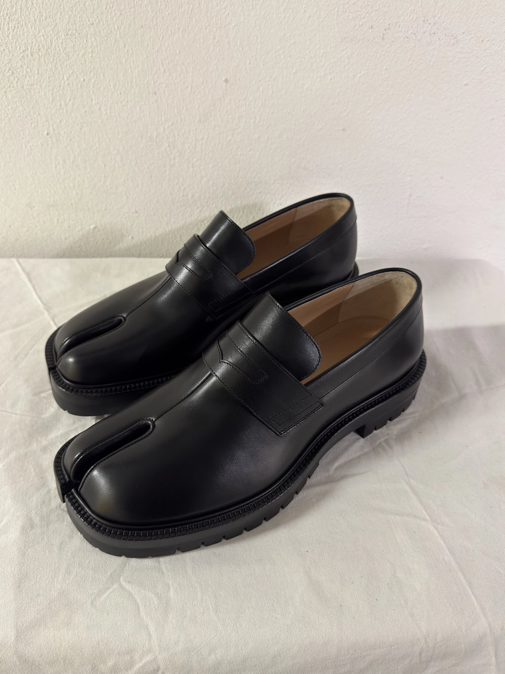 Tabi Platform Loafers Black
