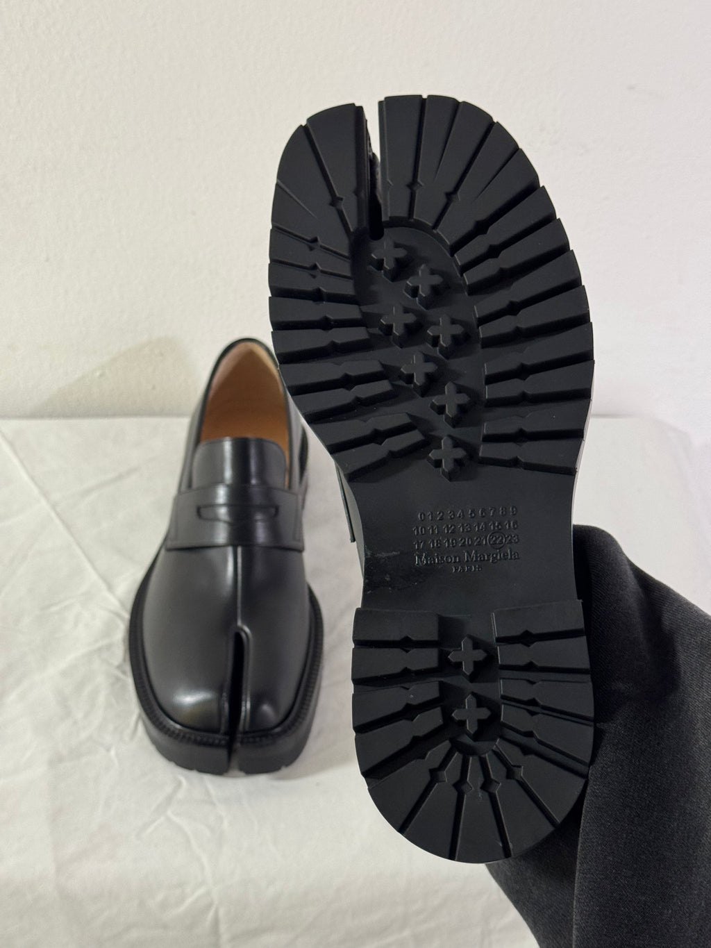 Tabi Platform Loafers Black