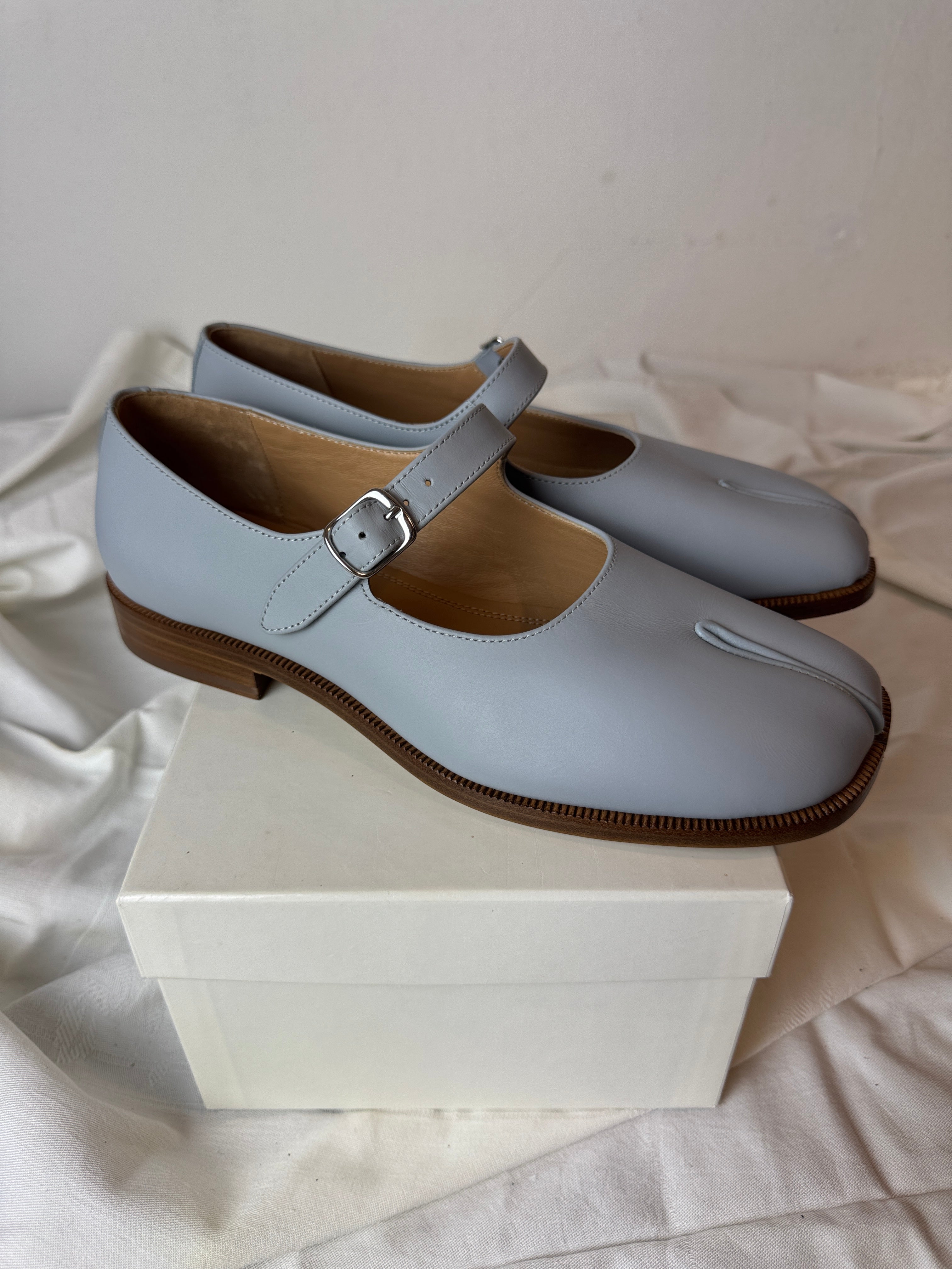 Tabi Mary Jane Chasseurs Blue / Brown