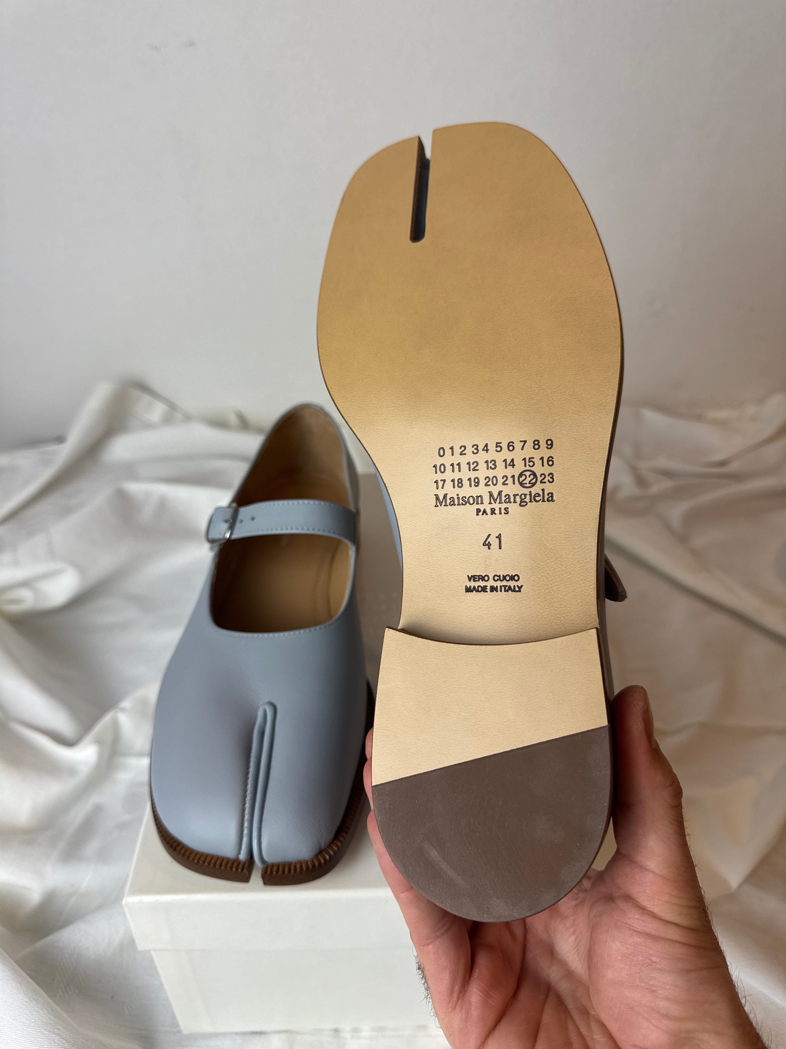 Tabi Mary Jane Chasseurs Blue / Brown