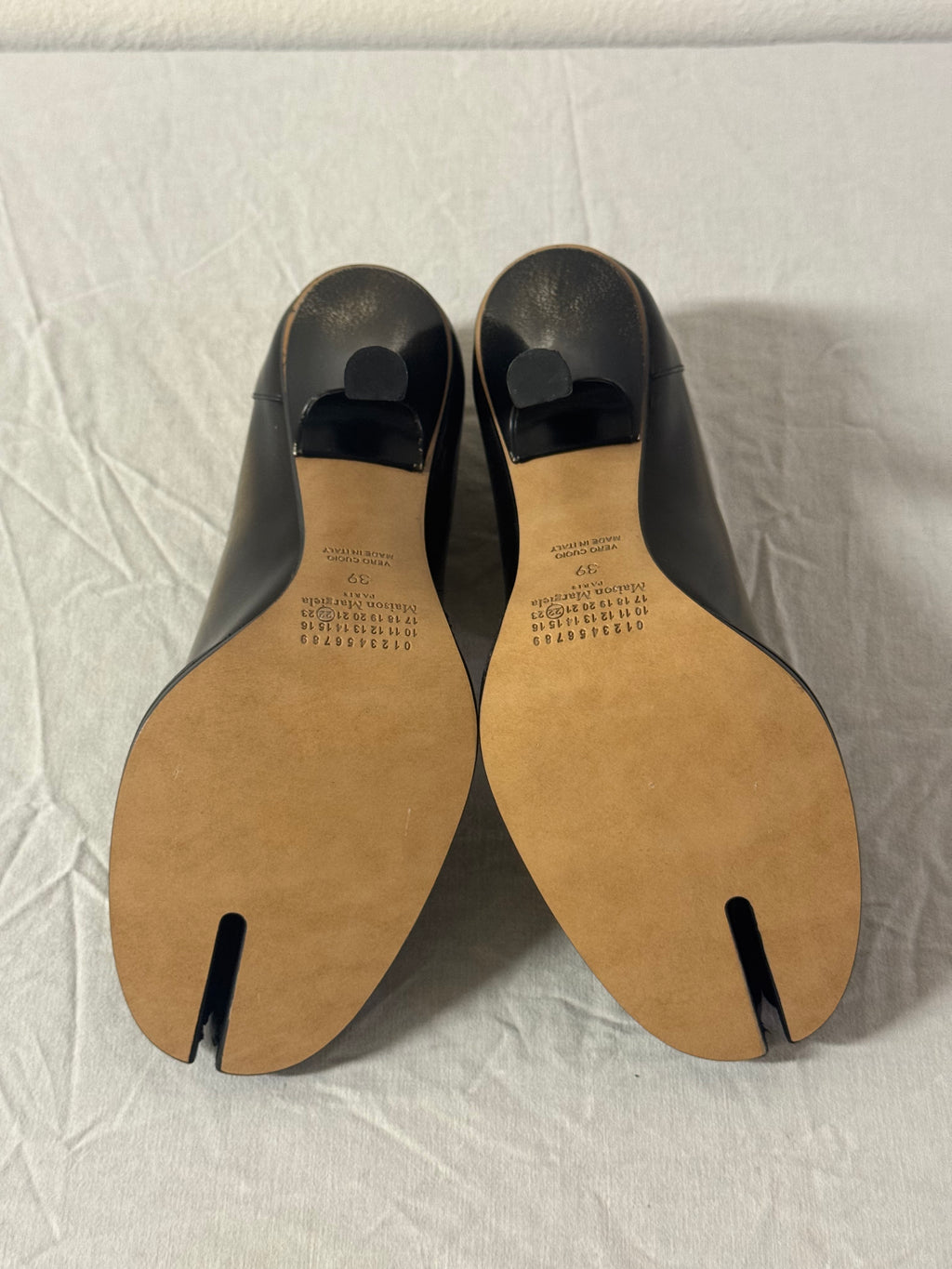 Tabi Bourgeoise Heels Metallic / Black
