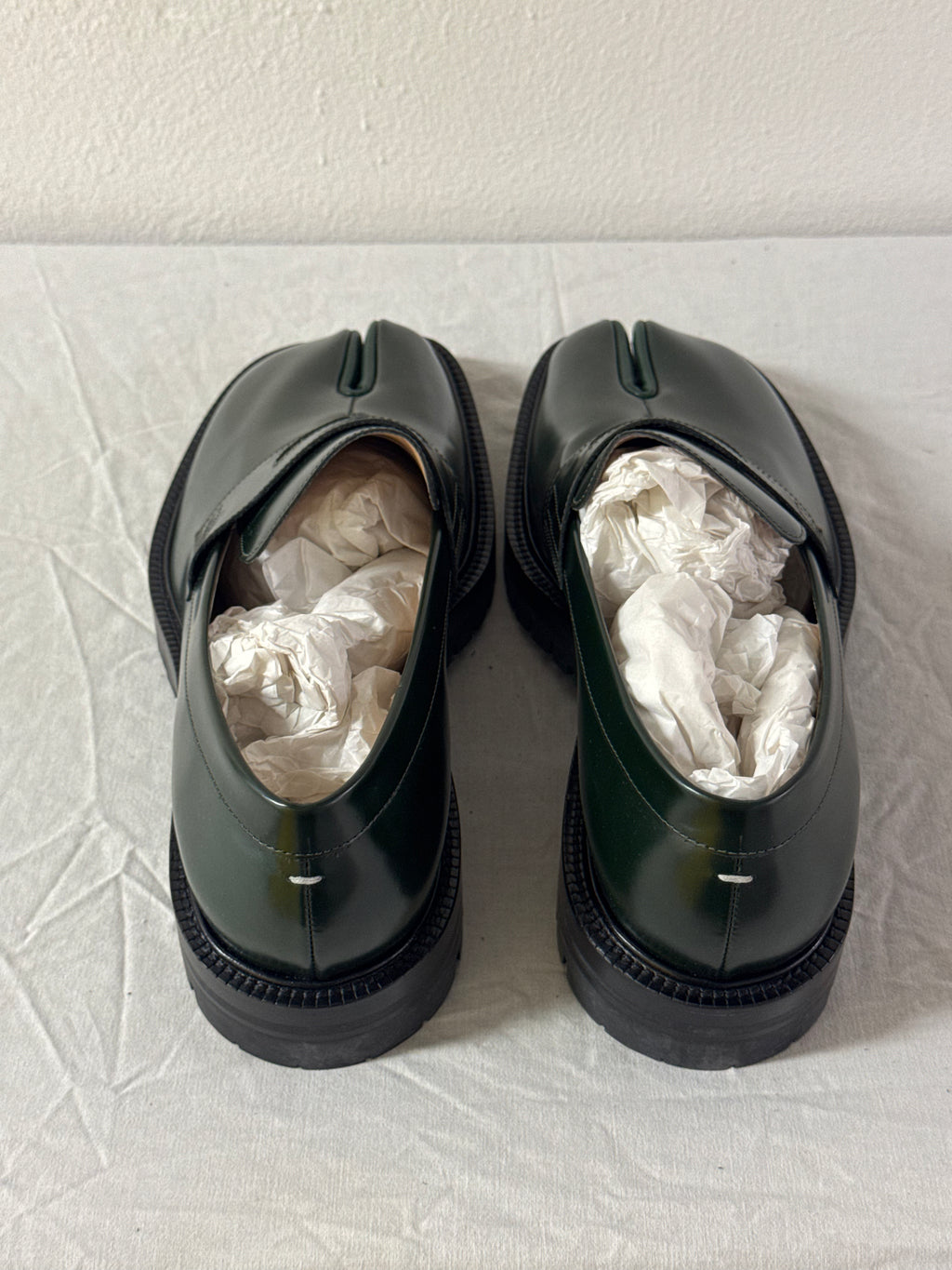Tabi Platform Loafers Green / Black