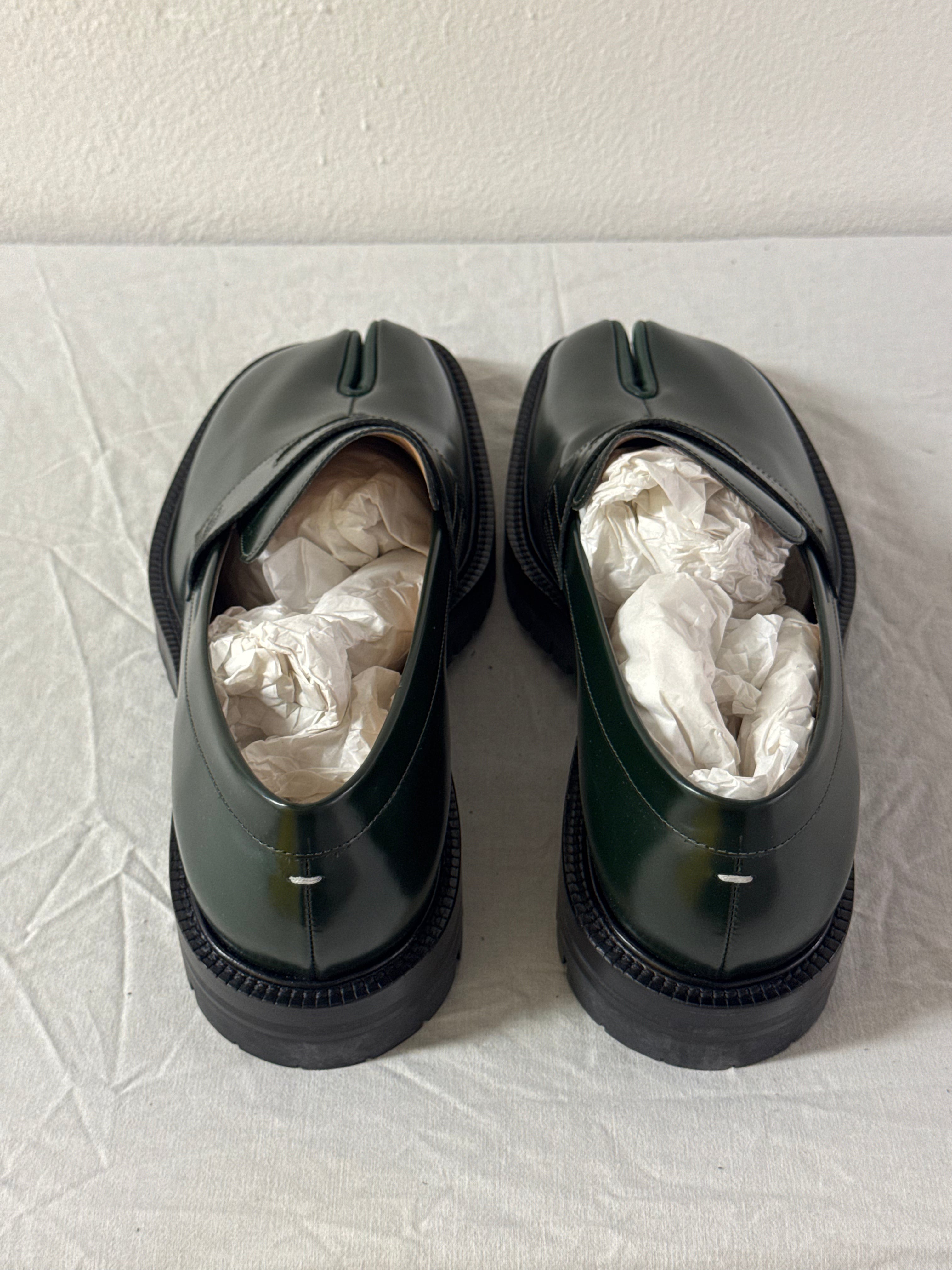 Tabi Platform Loafers Green / Black