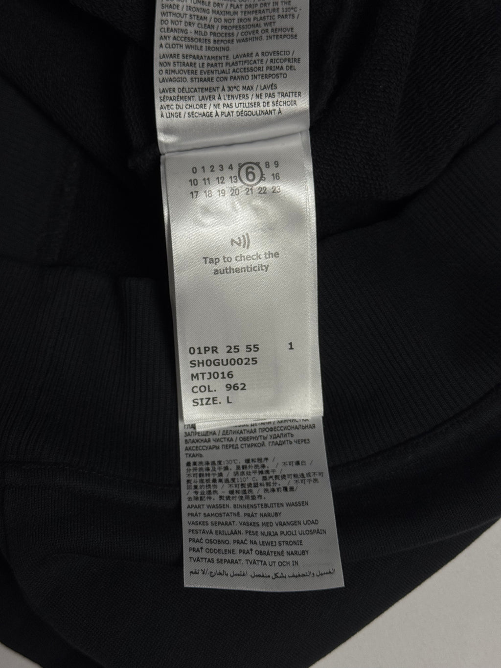 MM6 Panelled Asymetric Hoodie Black / Brown