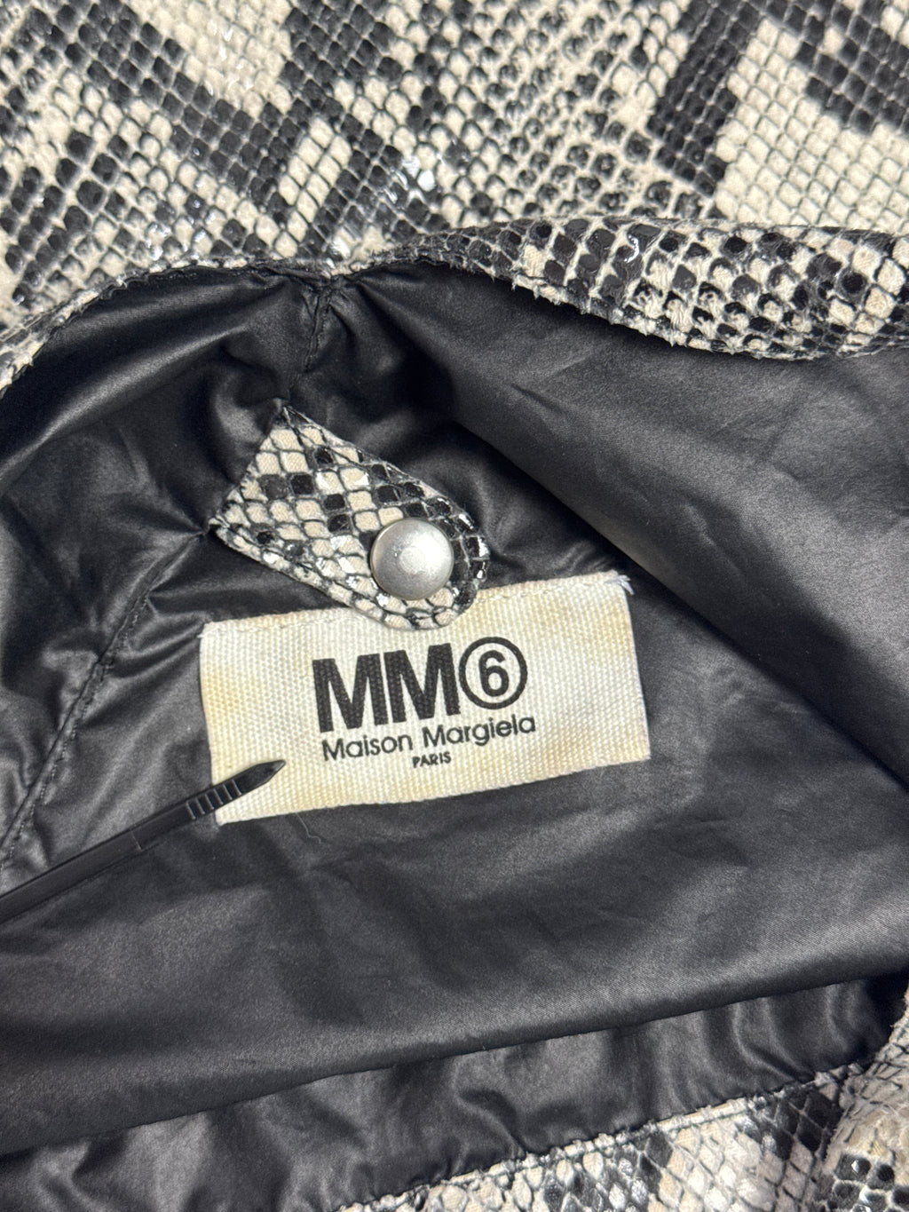 MM6 Japanese Classic Handbag Python