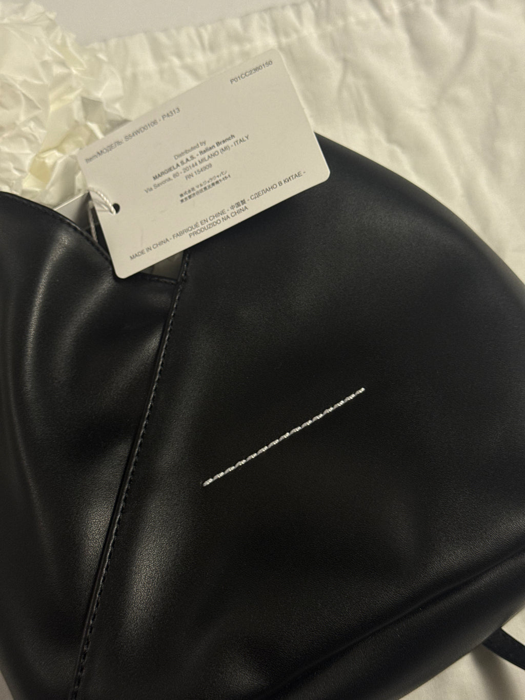 MM6 Japanese Bucket Crossbody Bag Black