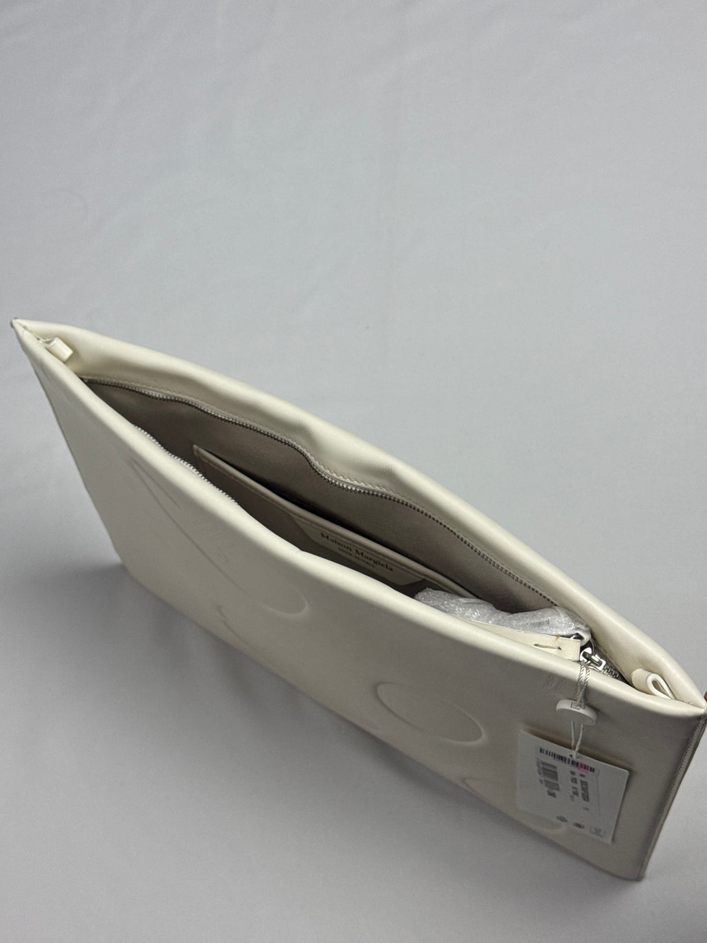Four Stitches Tabi Large Clutch Bag Cream