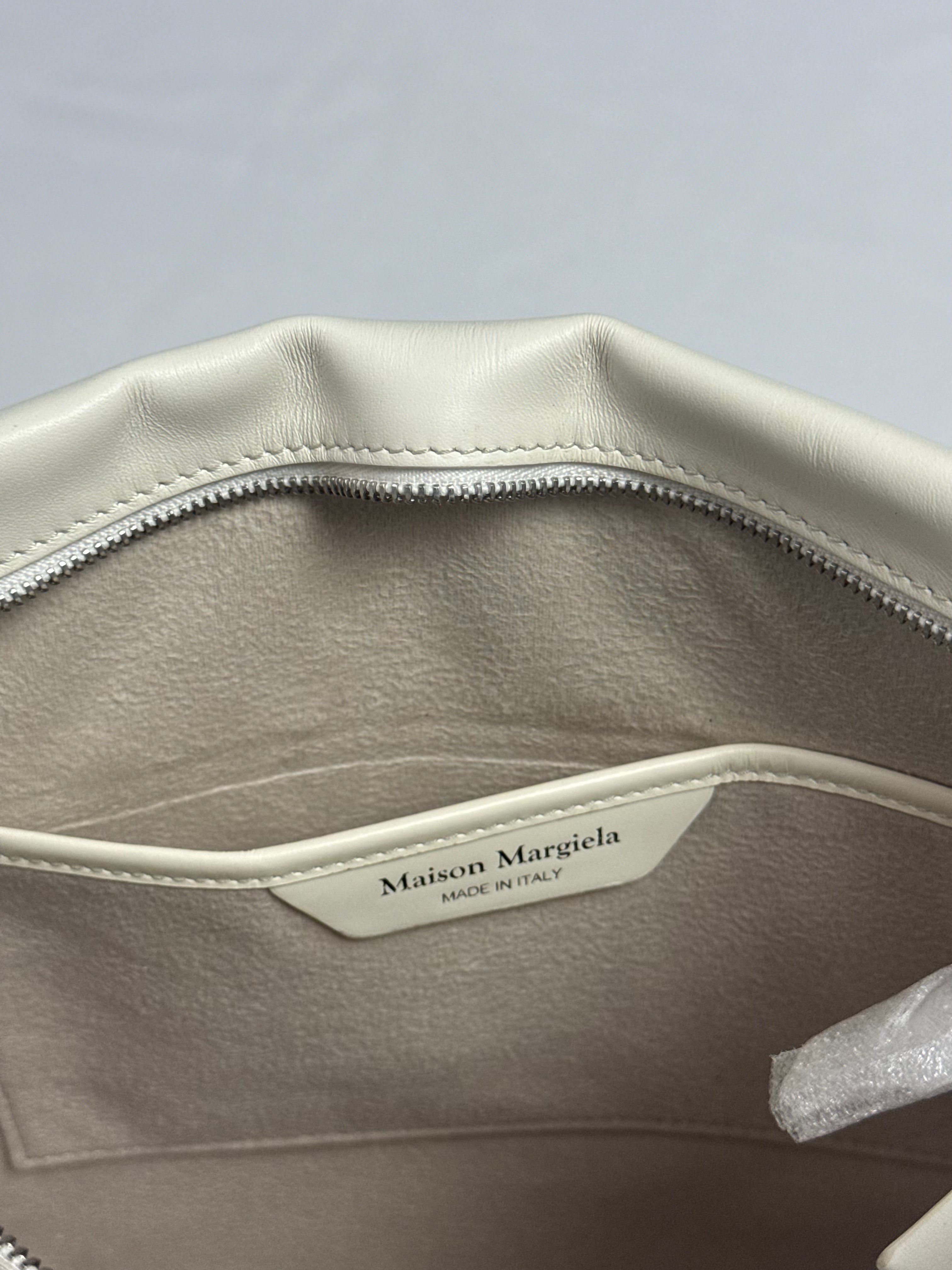 Four Stitches Tabi Large Clutch Bag Cream