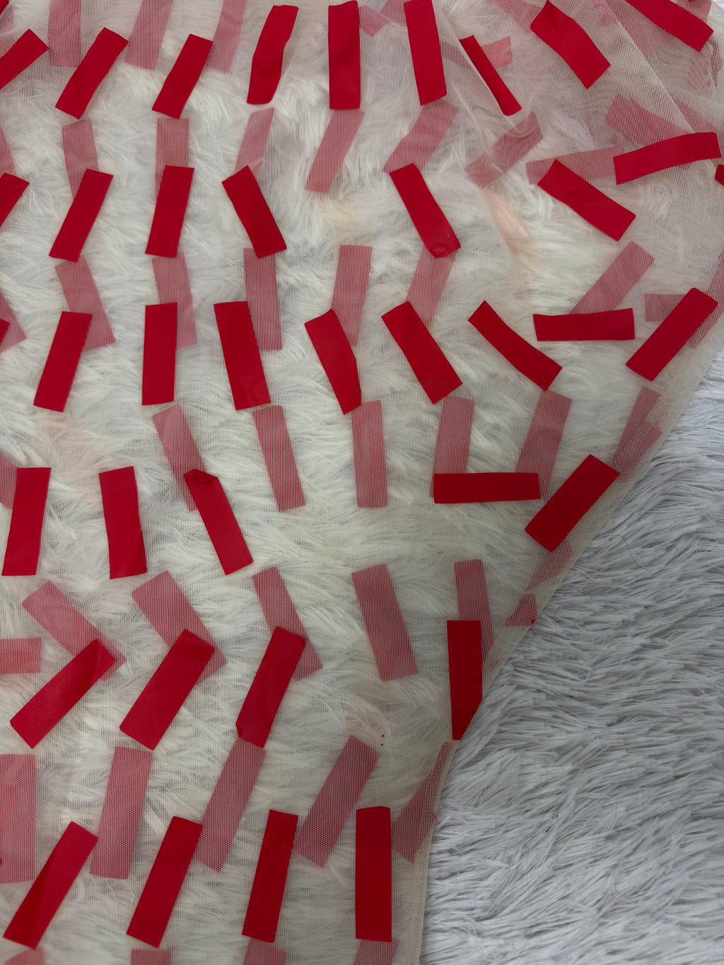 SS2021 Runway Transparent Top Red