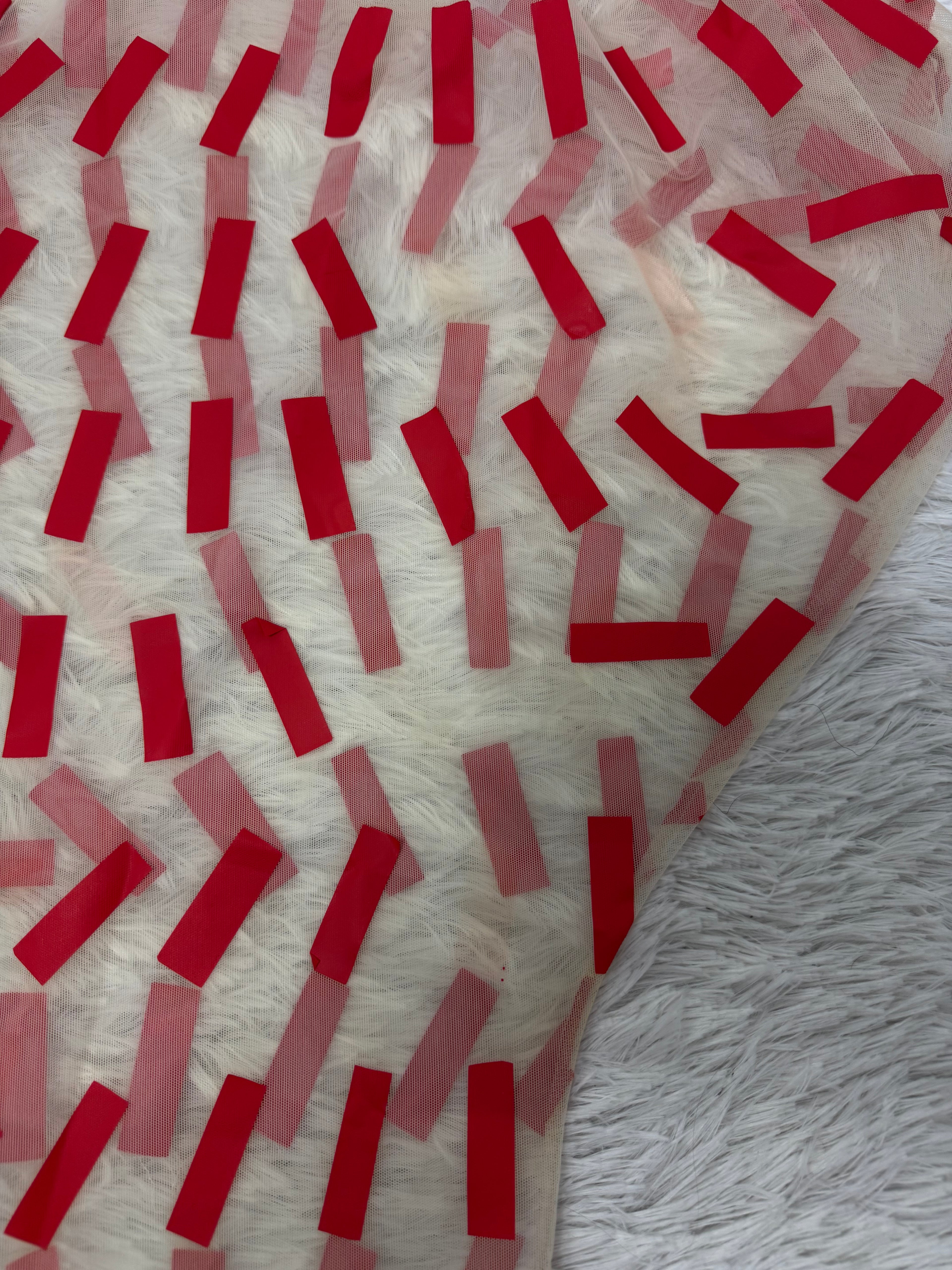 SS2021 Runway Transparent Top Red
