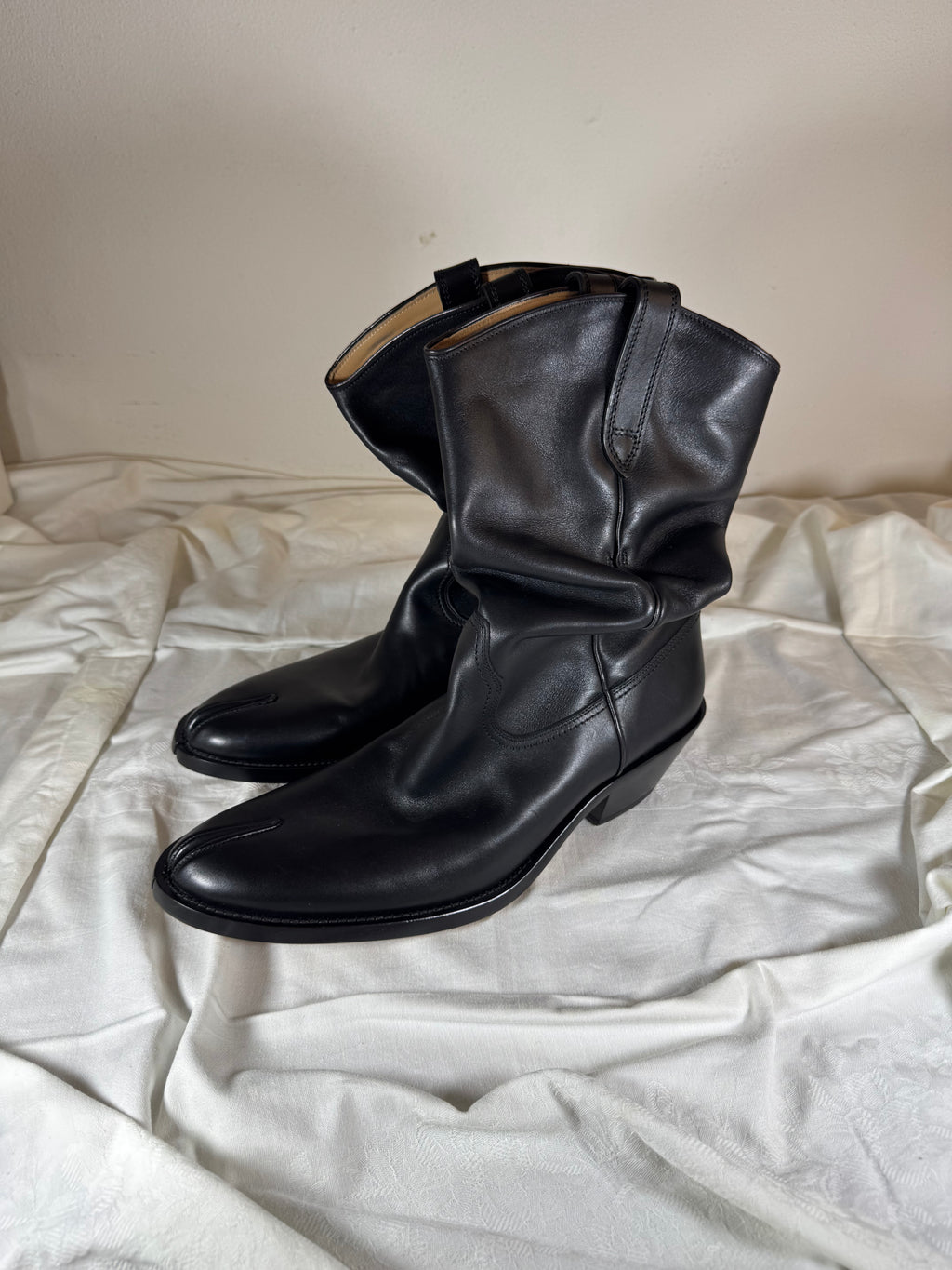 Tabi Texan Ankle Boots Black