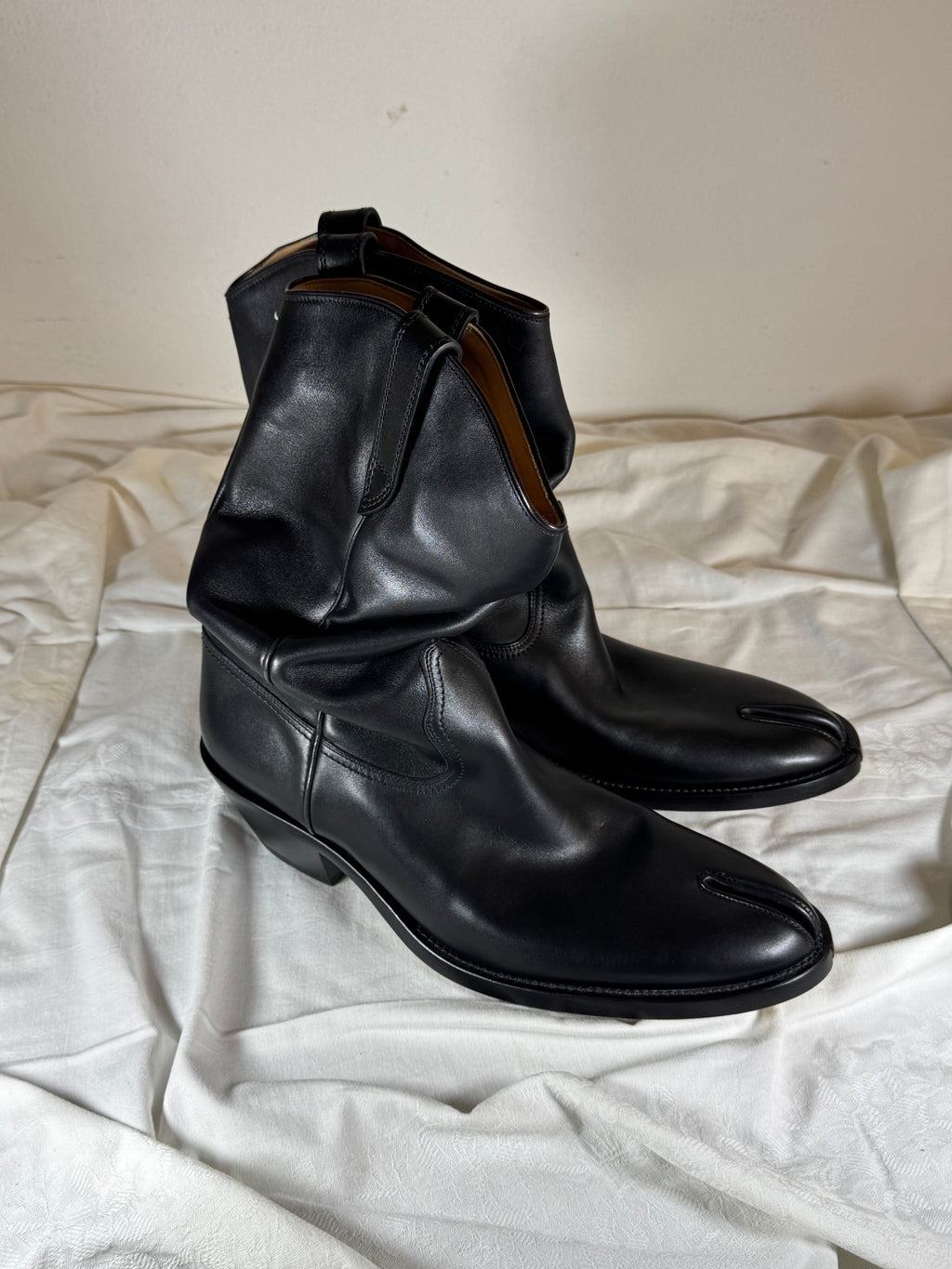 Tabi Texan Ankle Boots Black