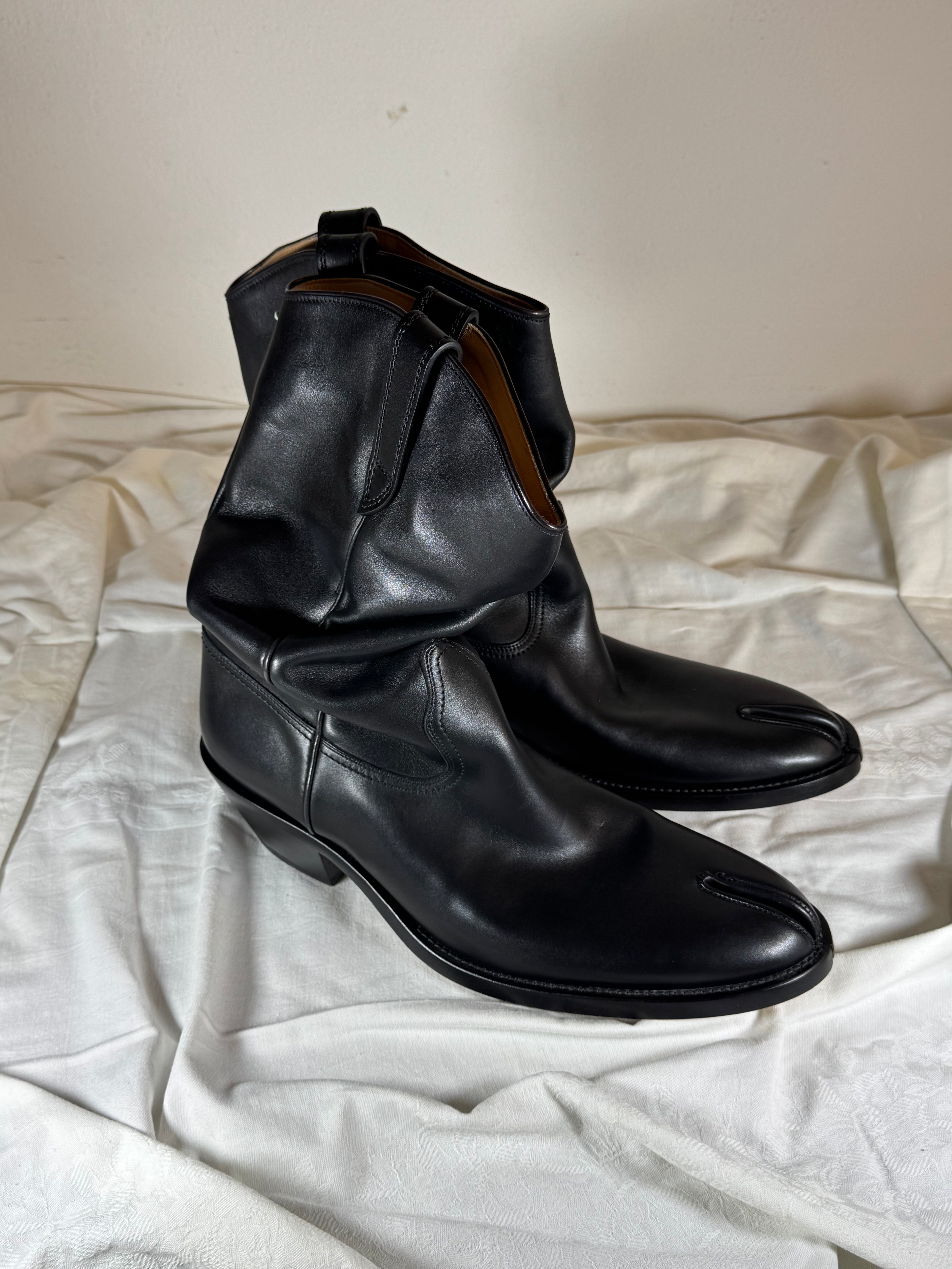 Tabi Texan Ankle Boots Black