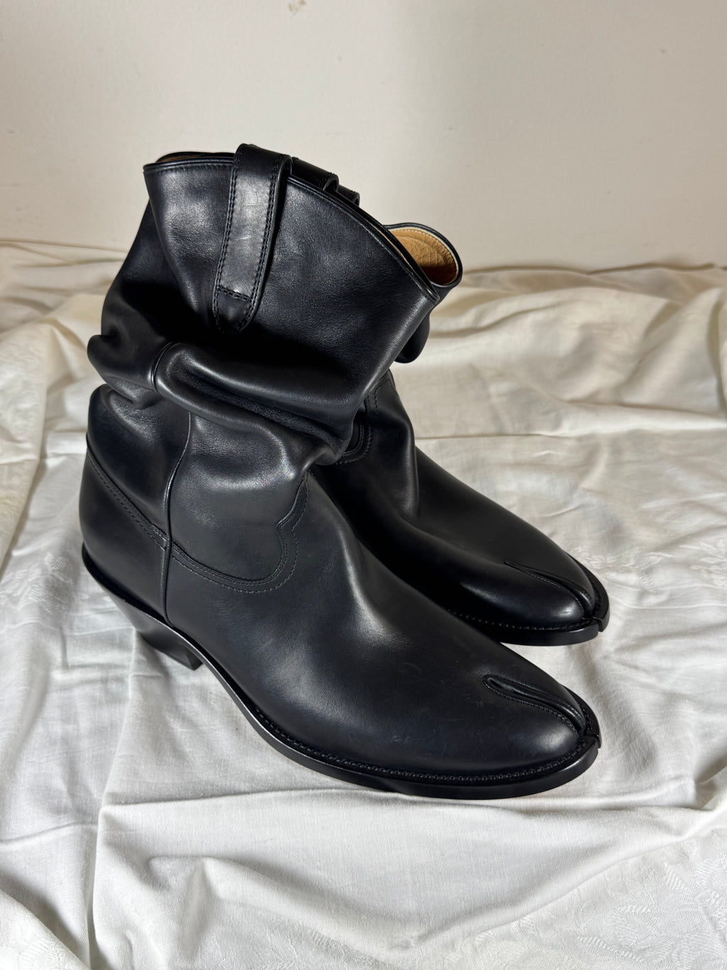 Tabi Texan Ankle Boots Black
