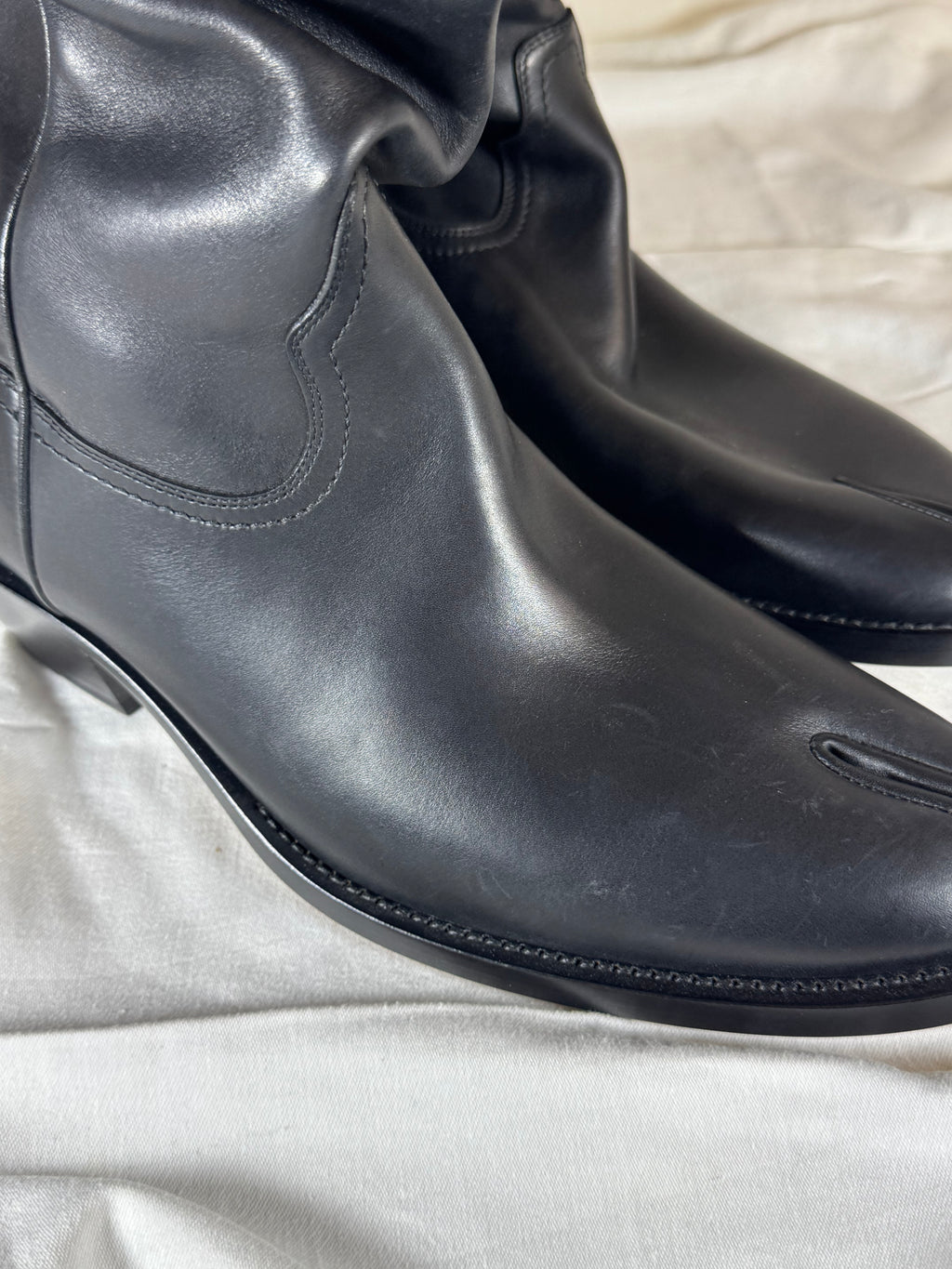 Tabi Texan Ankle Boots Black