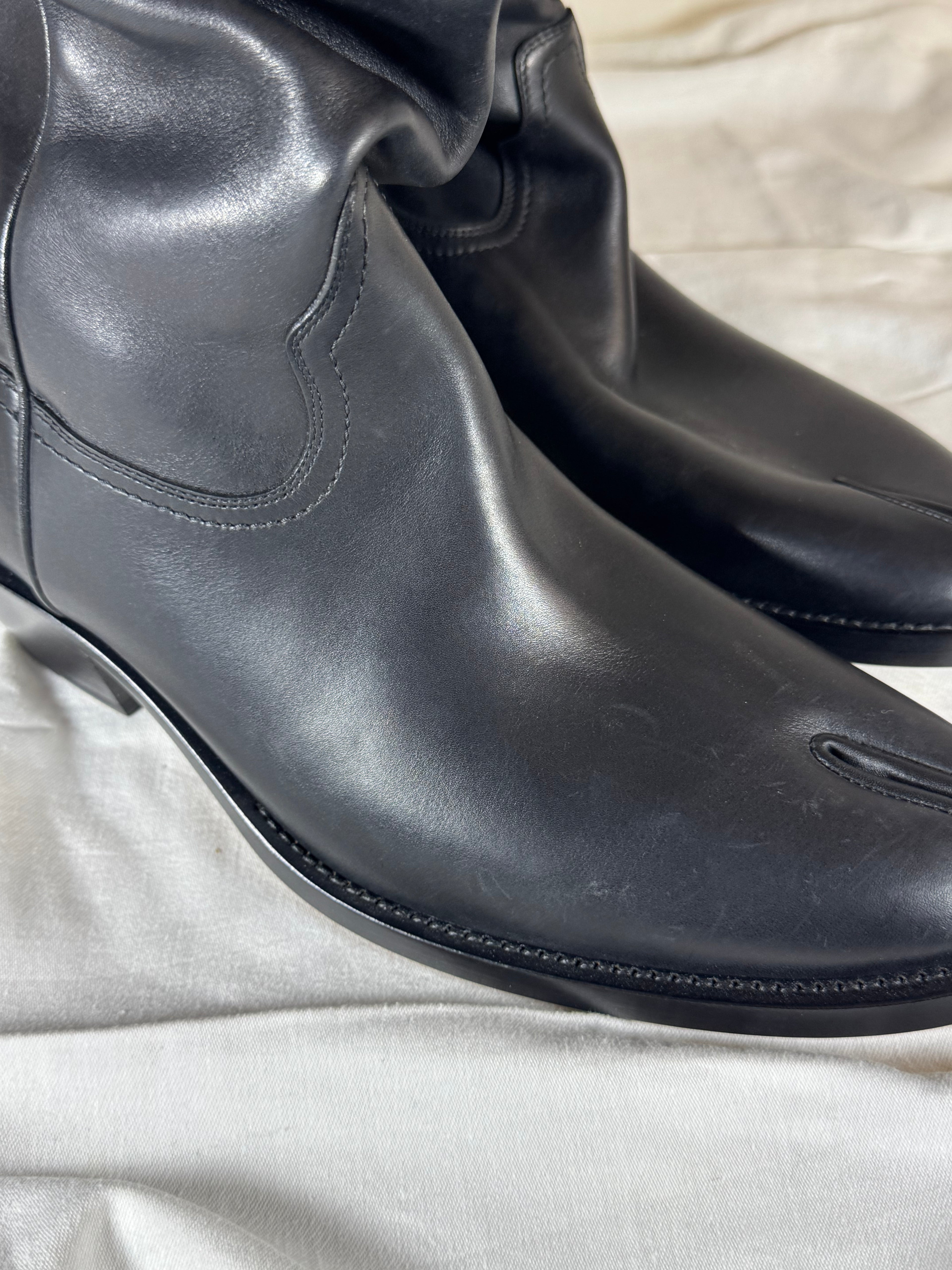 Tabi Texan Ankle Boots Black
