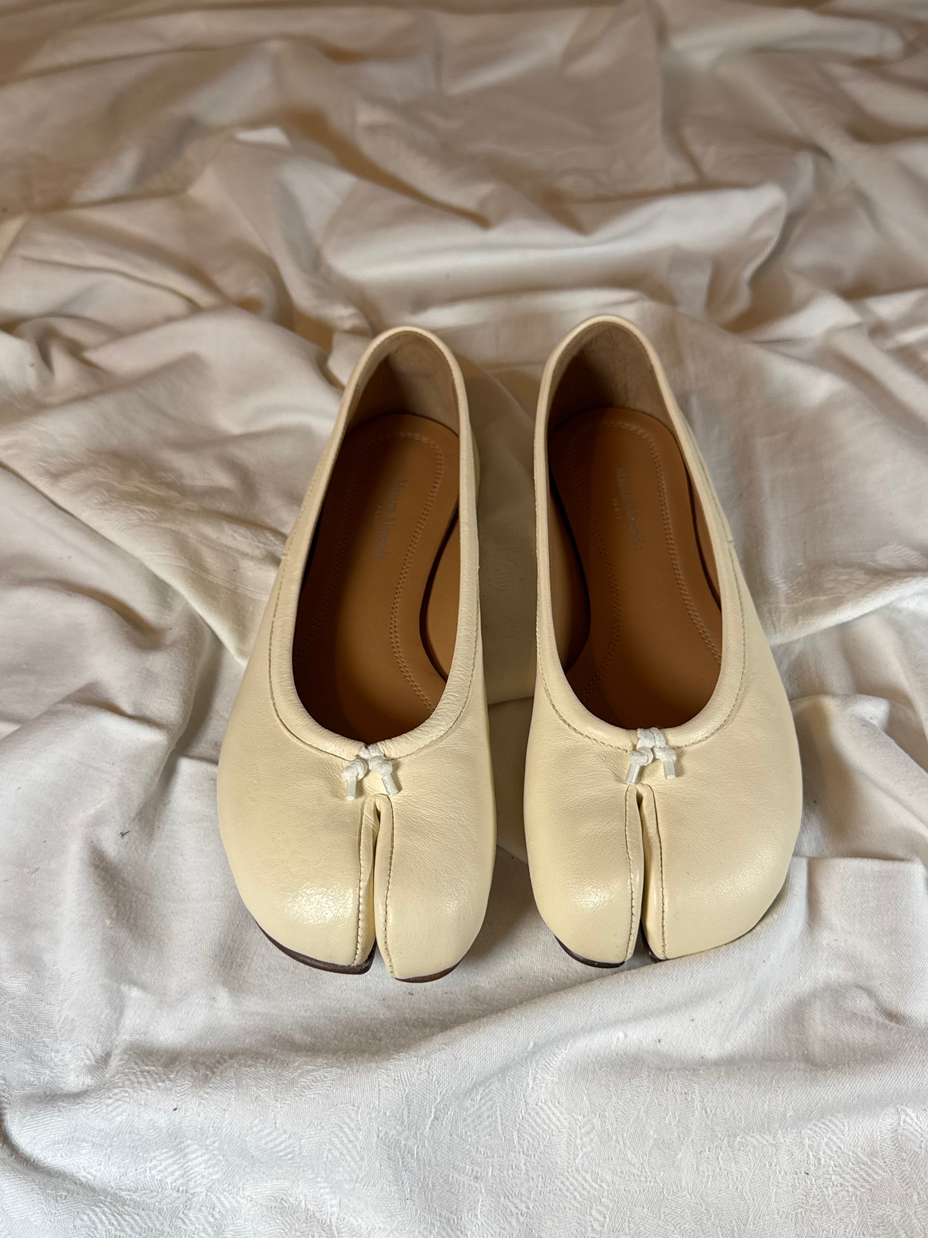 Tabi Ballet Flat Cream