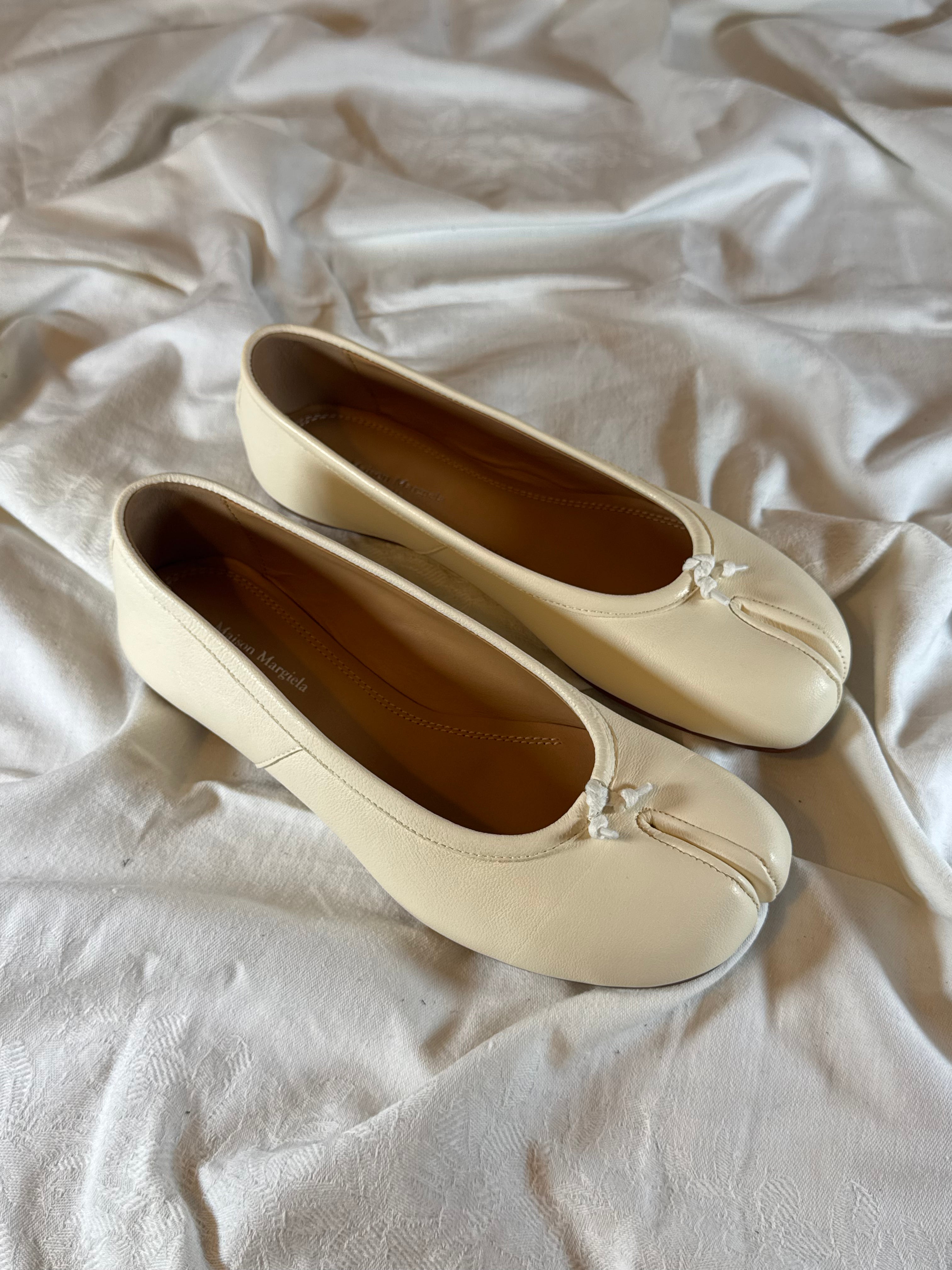 Tabi Ballet Flat Cream