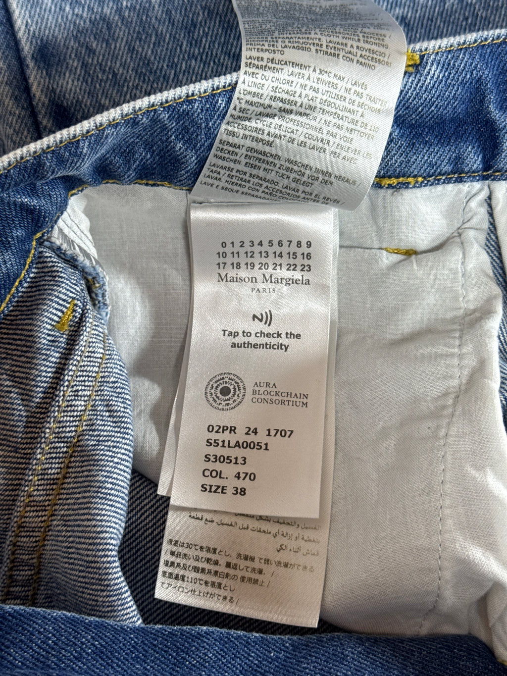 Cut-Out Jeans Blue
