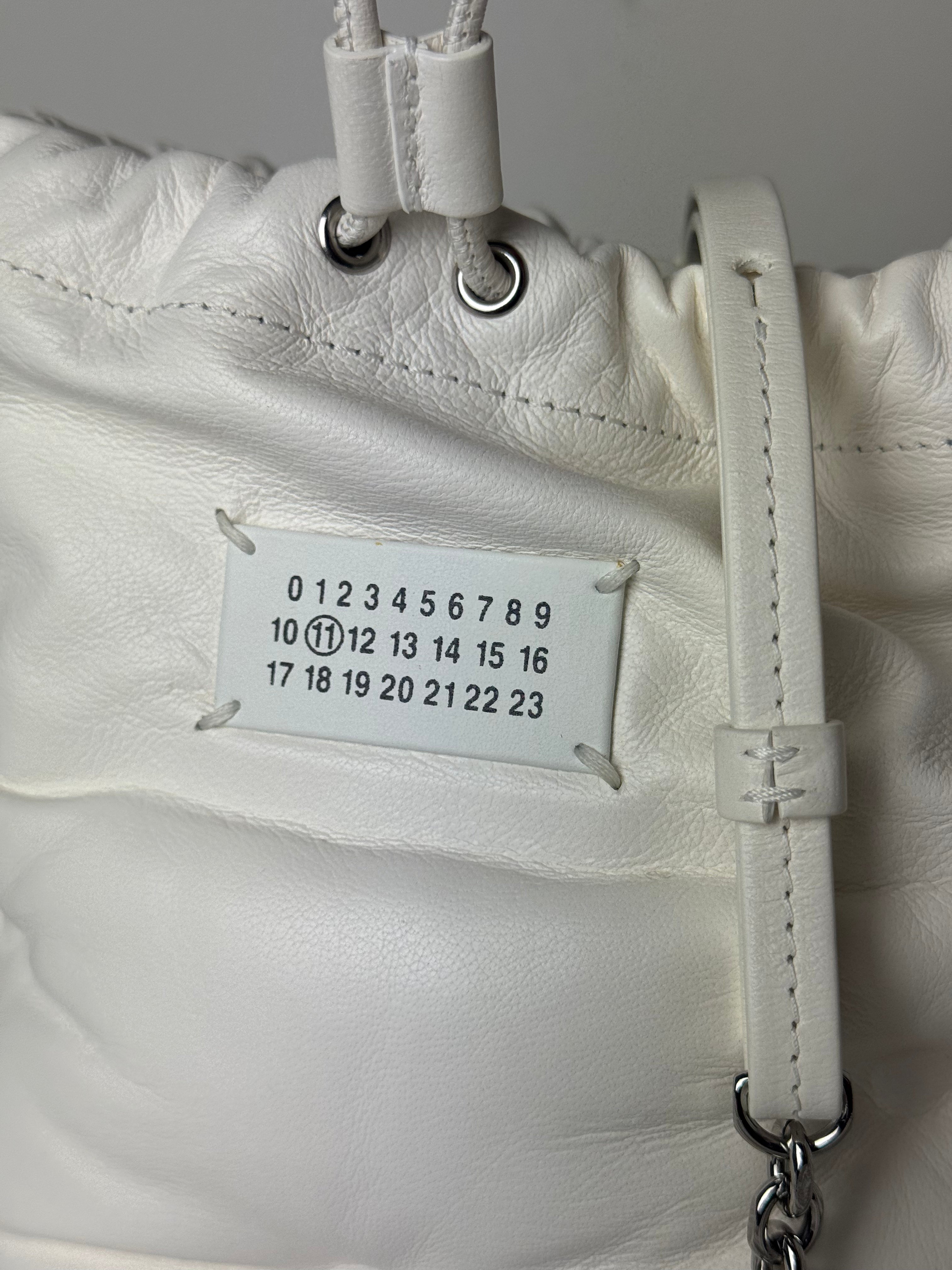 Glam Slam Mini Bucket Crossbody Bag White