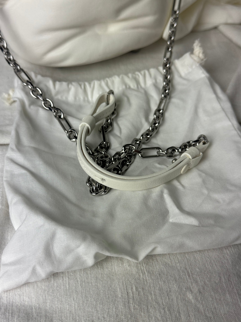 Glam Slam Mini Bucket Crossbody Bag White