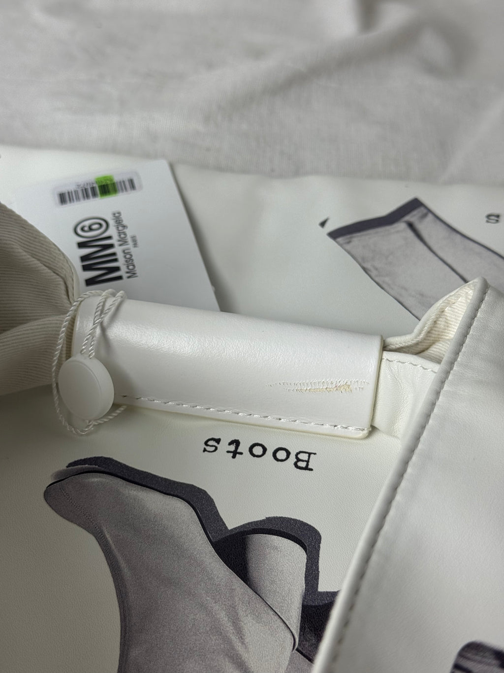 MM6 Japanese Classic Handbag Sketches White