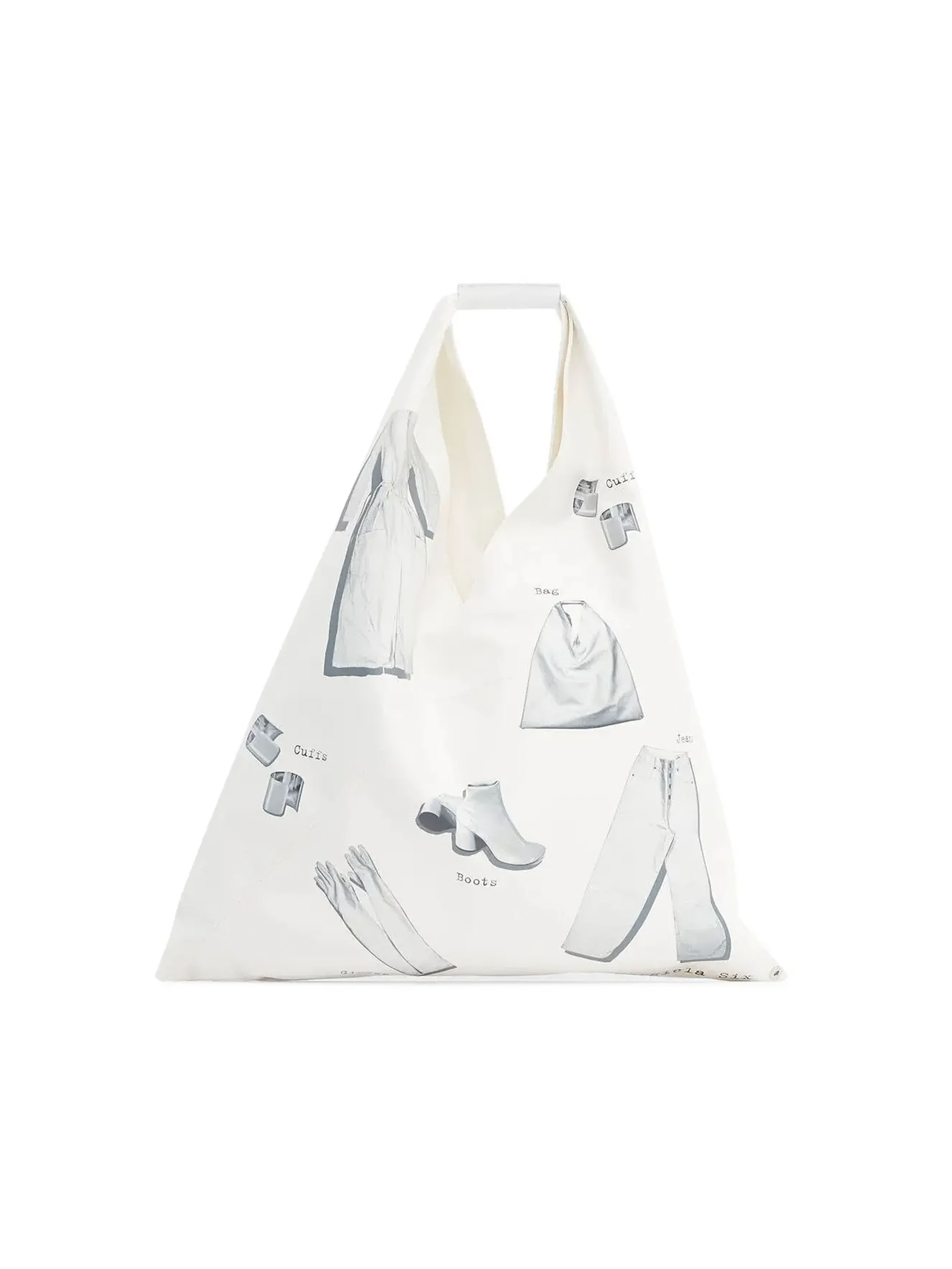 MM6 Japanese Classic Handbag Sketches White