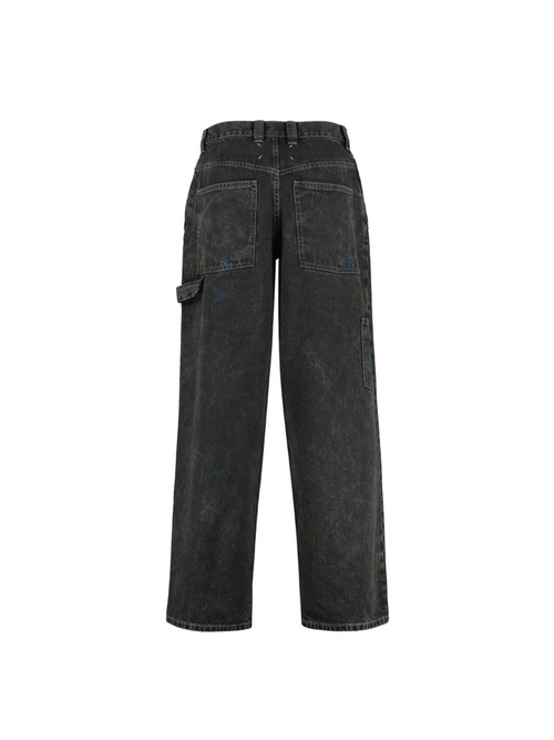 Paint Drops Carpenter Jeans Black