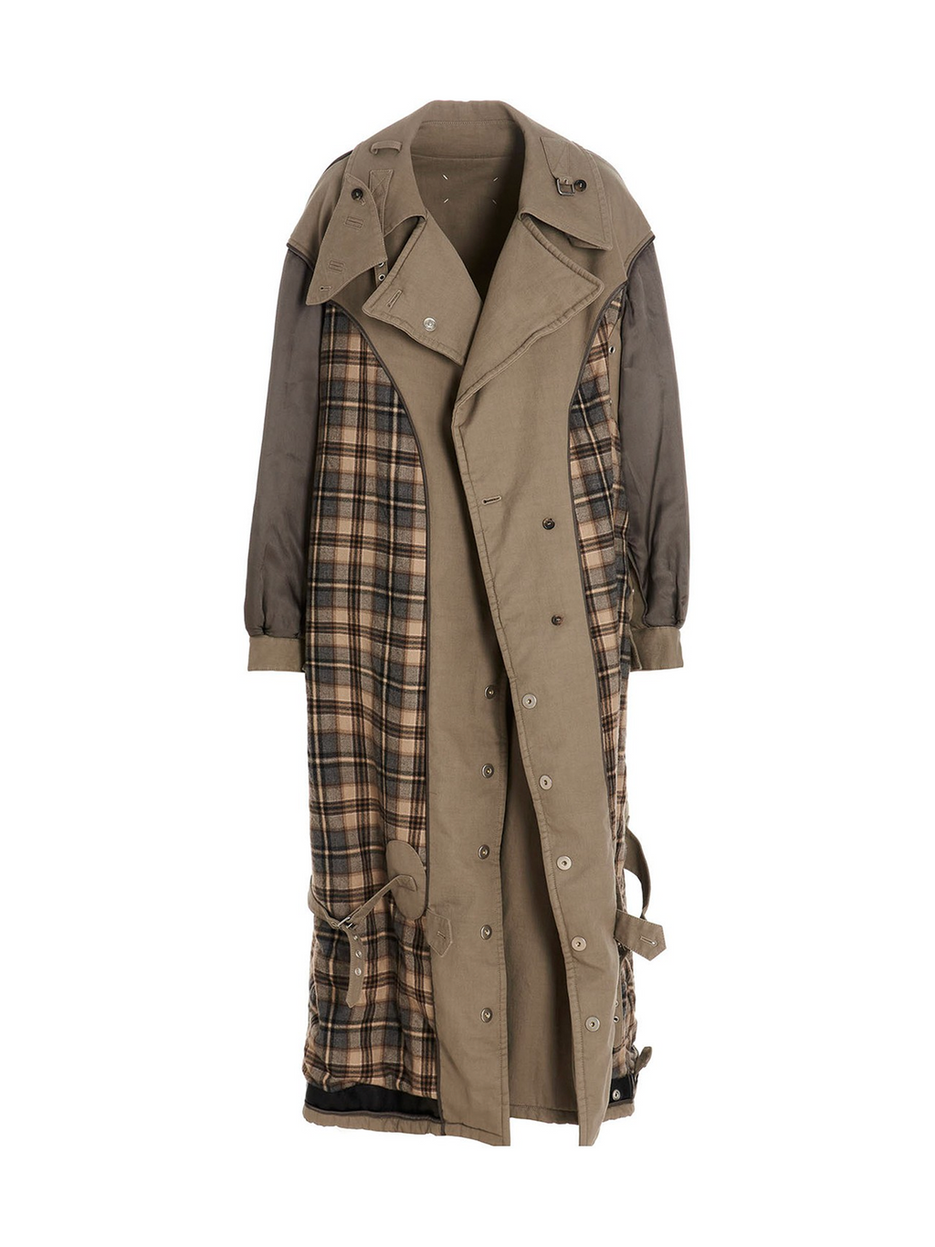 SS2021 Runway Reversible Deconstructed Military Trench Olive Green