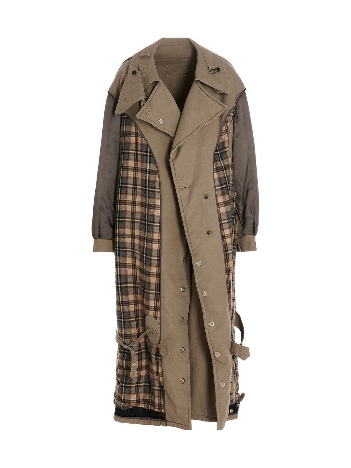 SS2021 Runway Reversible Deconstructed Military Trench Olive Green
